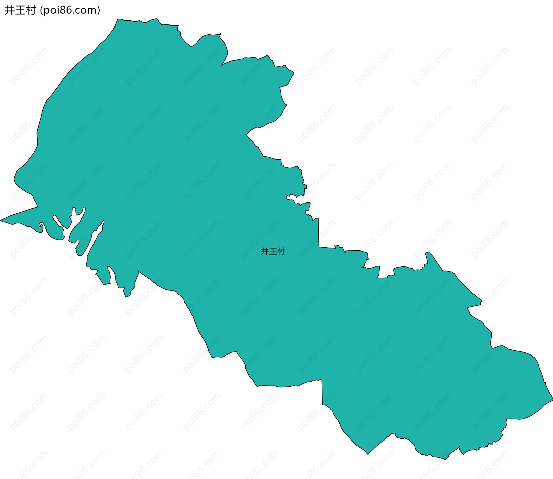 井王村边界地图
