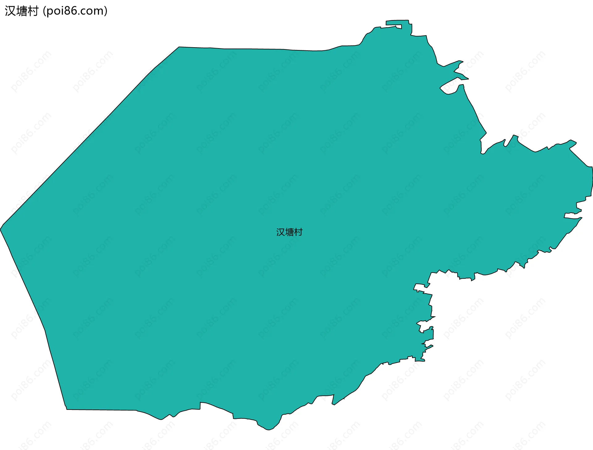 汉塘村边界地图