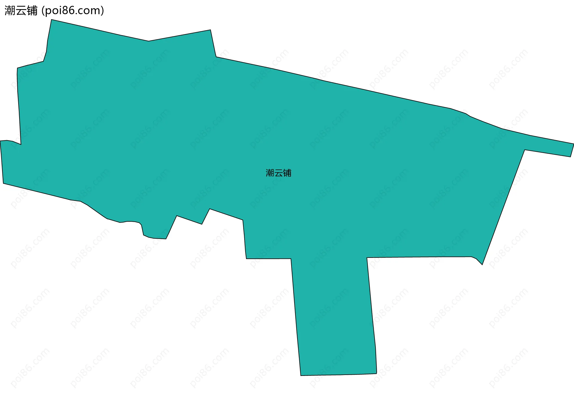 潮云铺边界地图