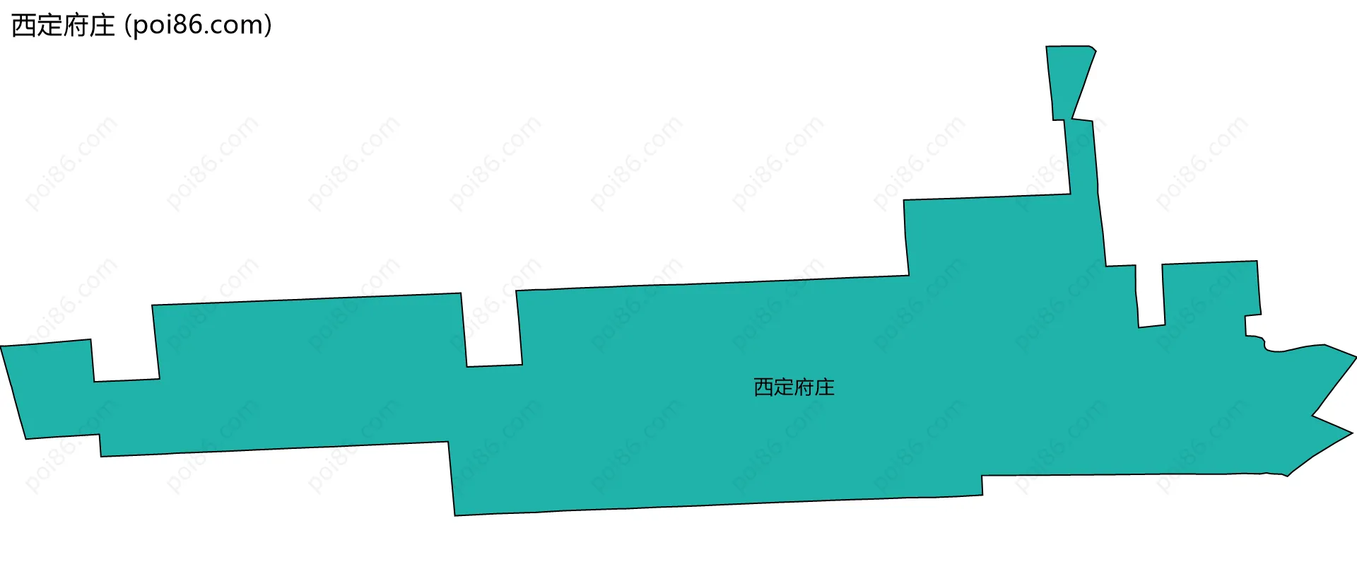 西定府庄边界地图