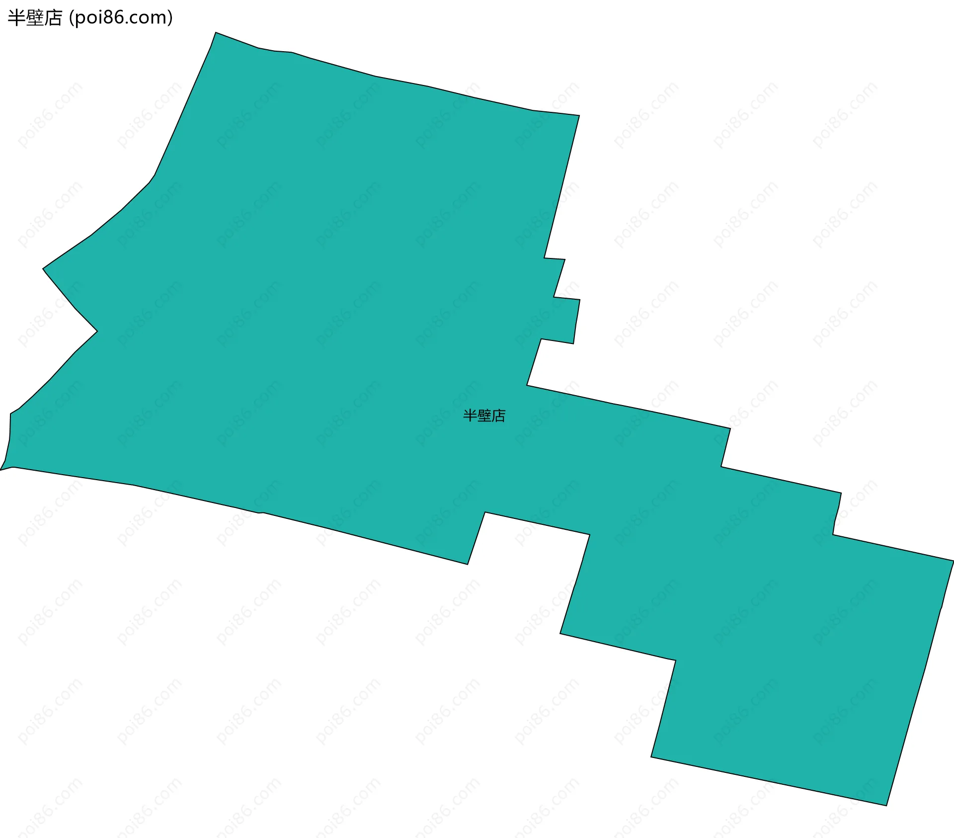 半壁店边界地图