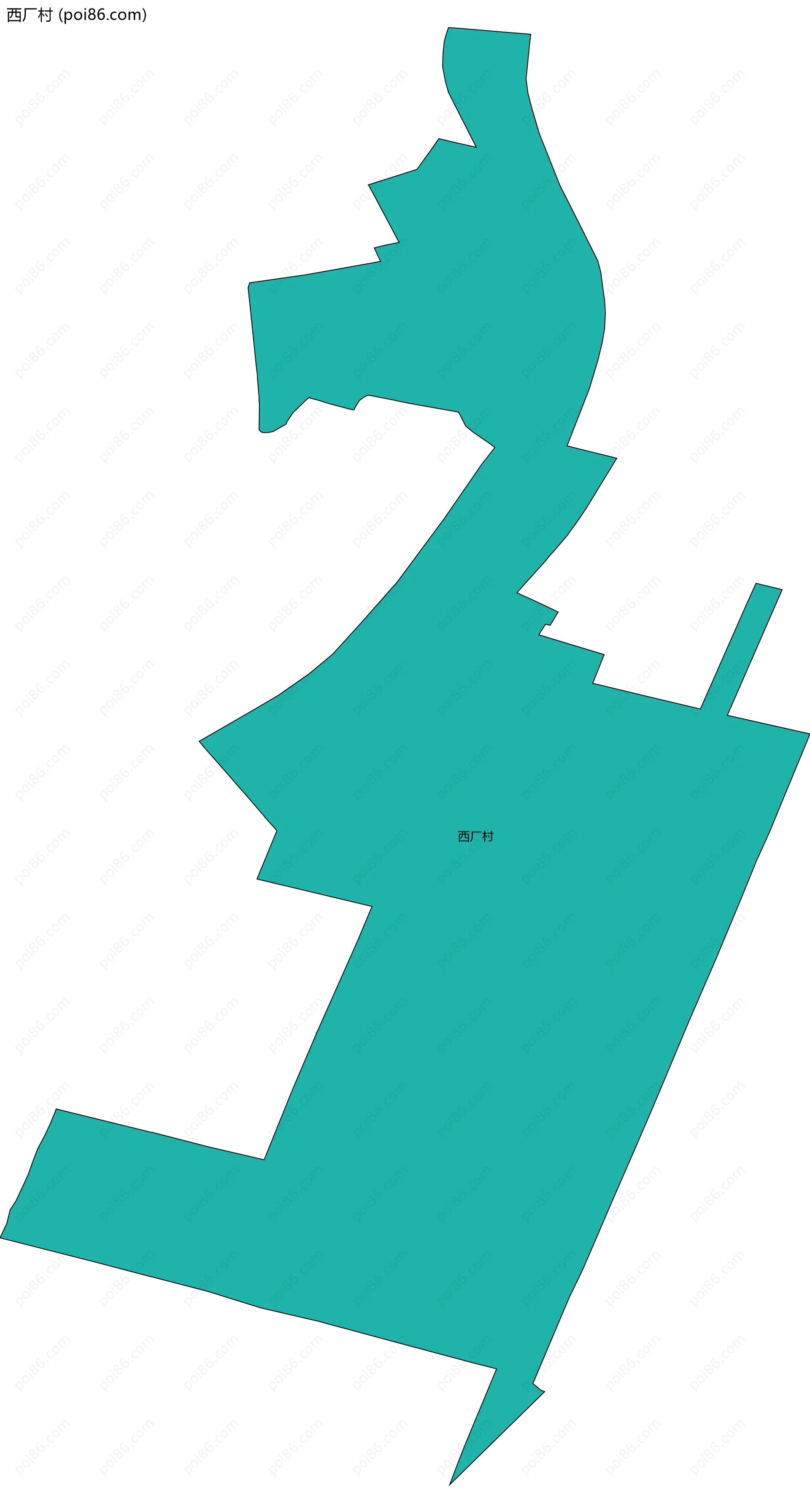 西厂村边界地图