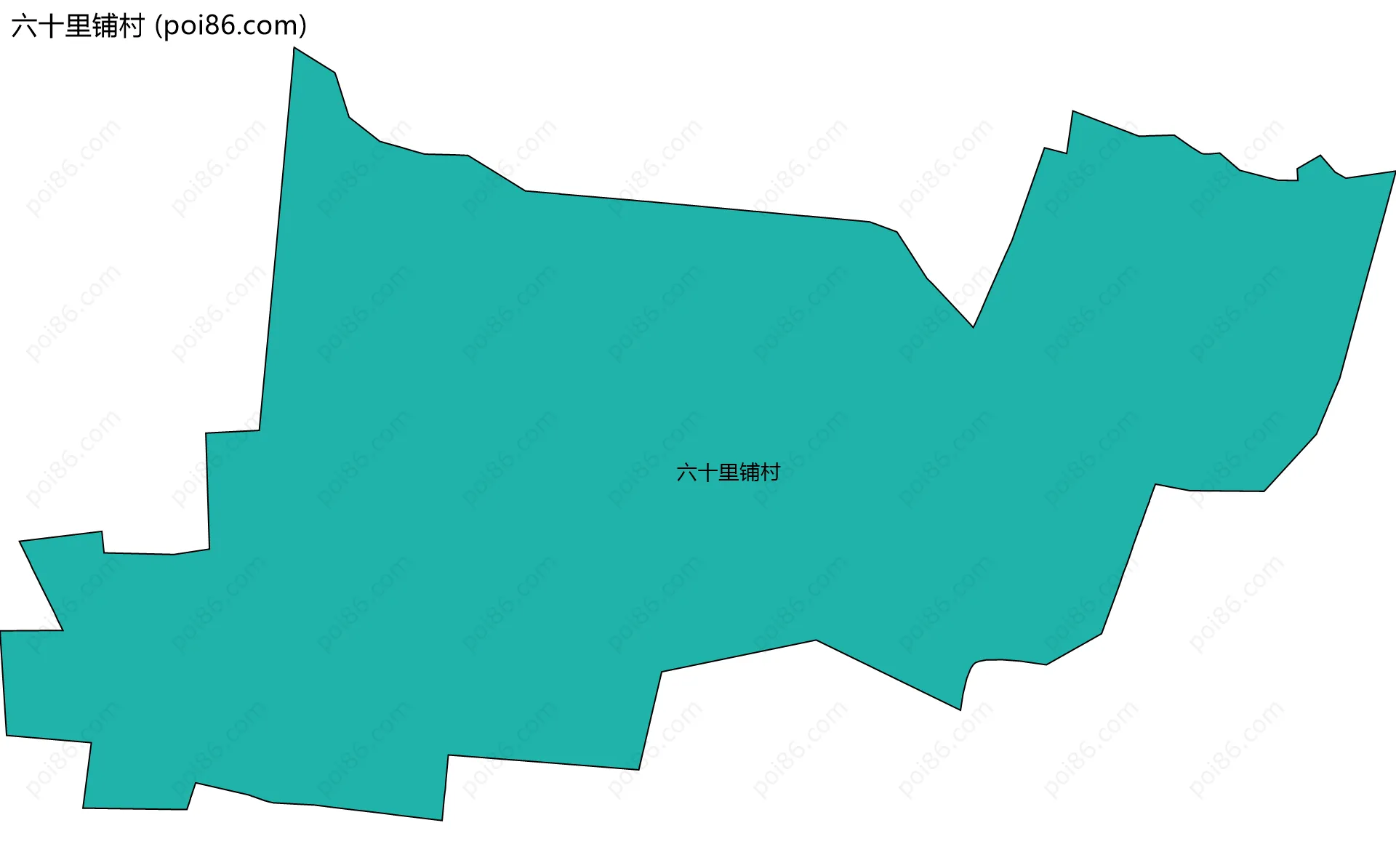六十里铺村边界地图