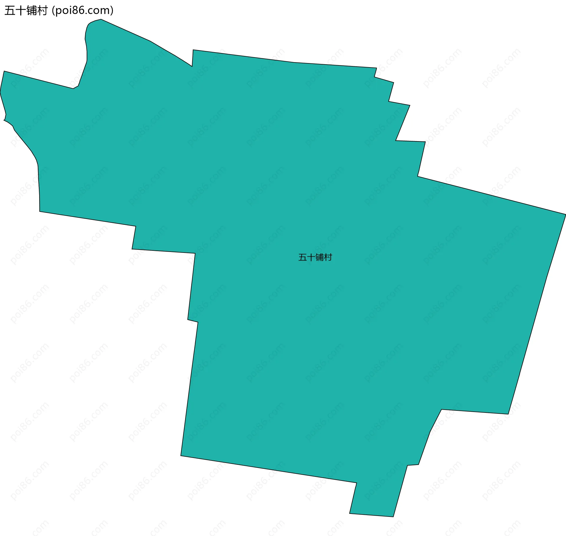 五十铺村边界地图