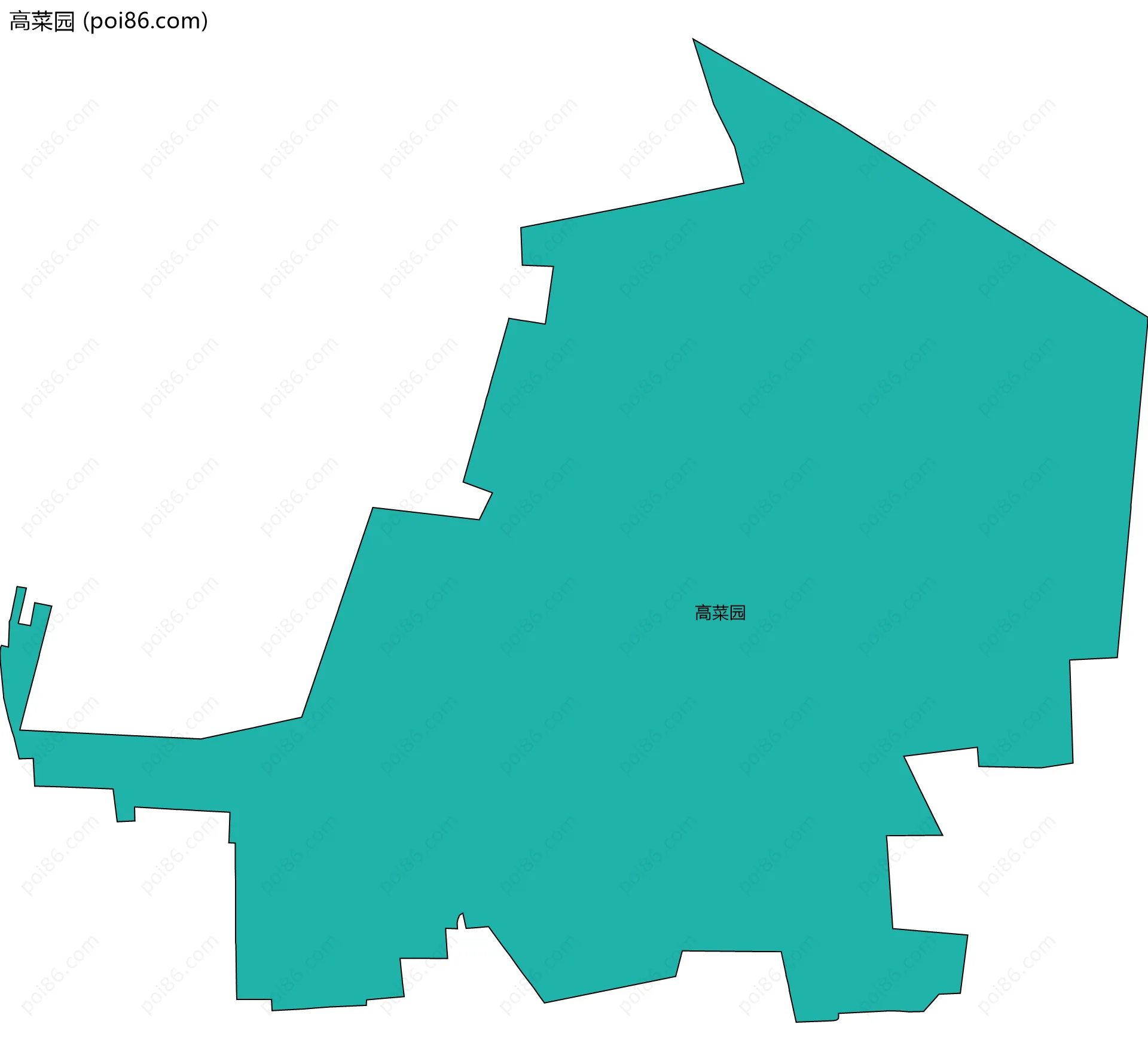 高菜园边界地图