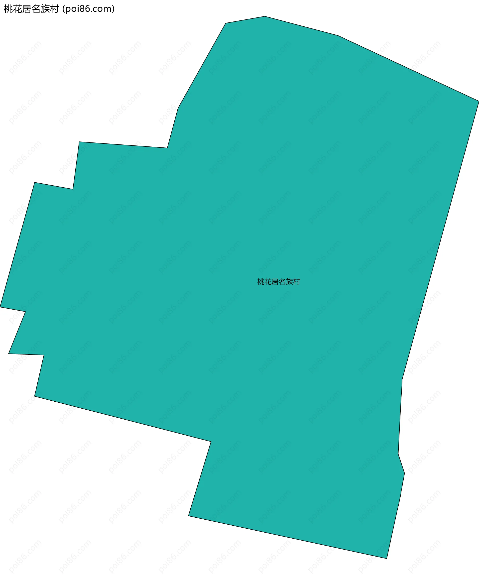 桃花居名族村边界地图