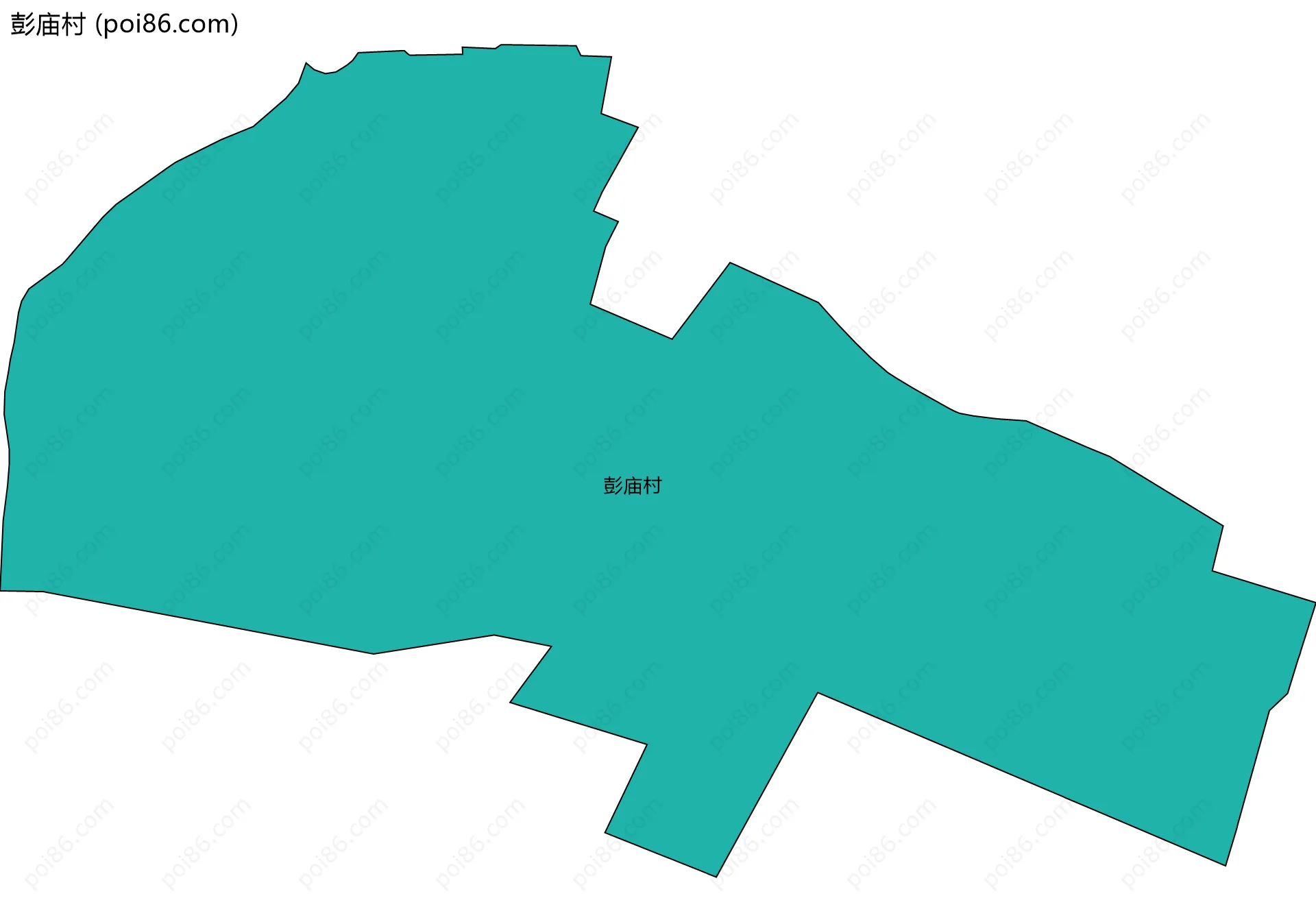 彭庙村边界地图