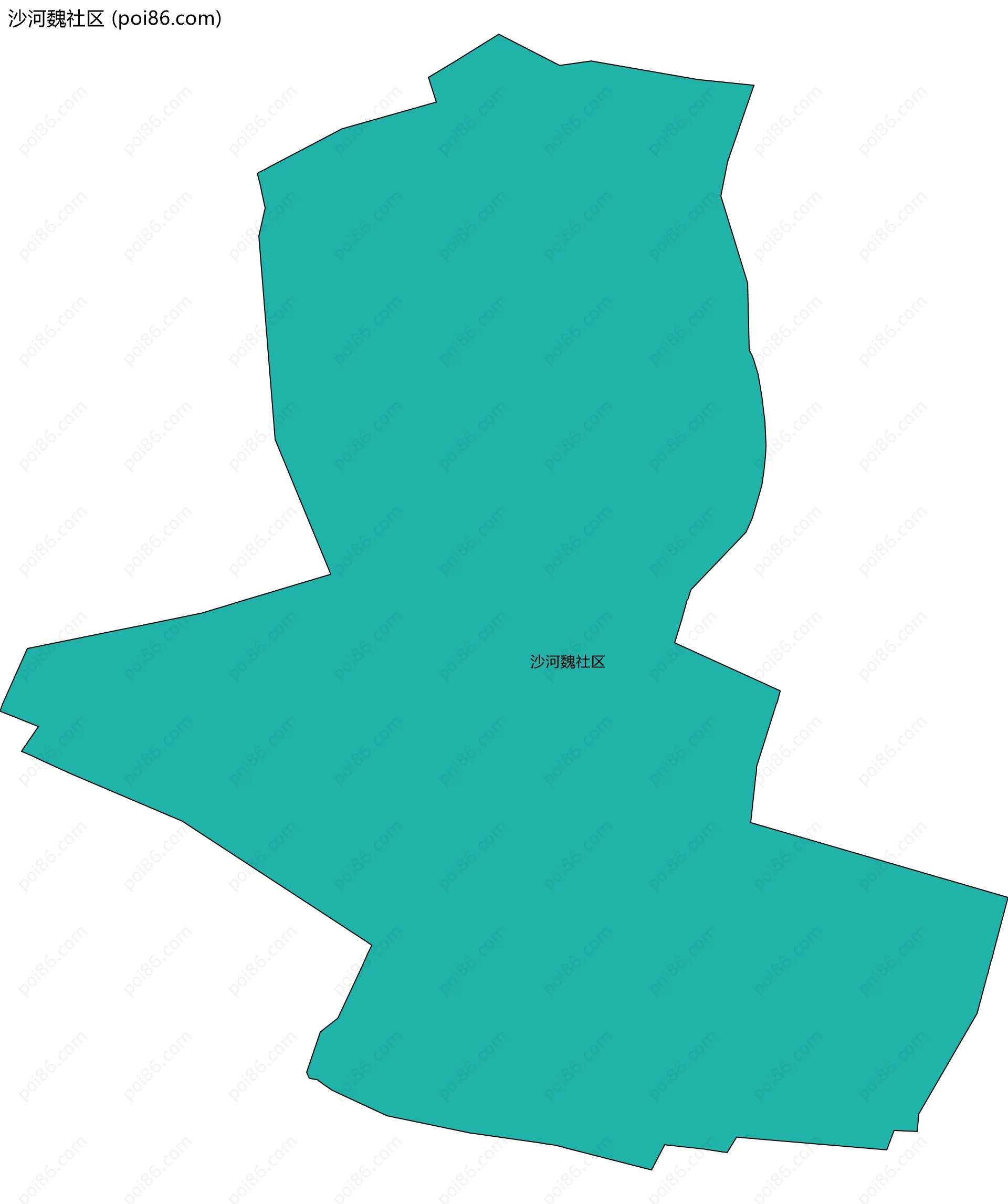 沙河魏社区边界地图