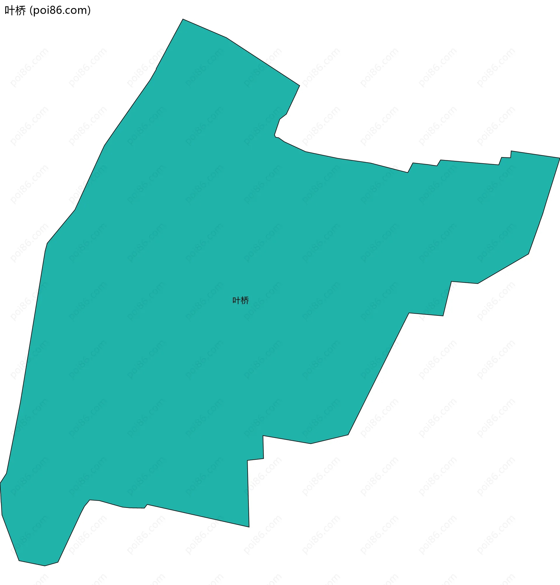 叶桥边界地图
