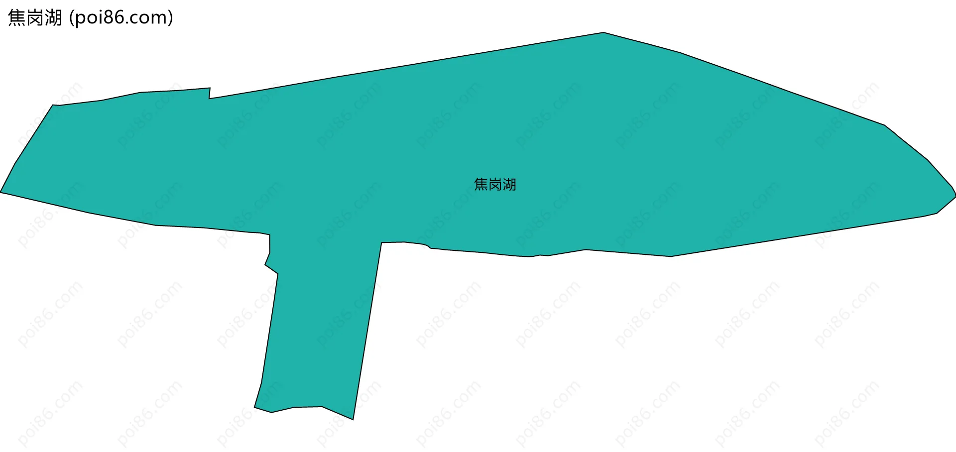 焦岗湖边界地图