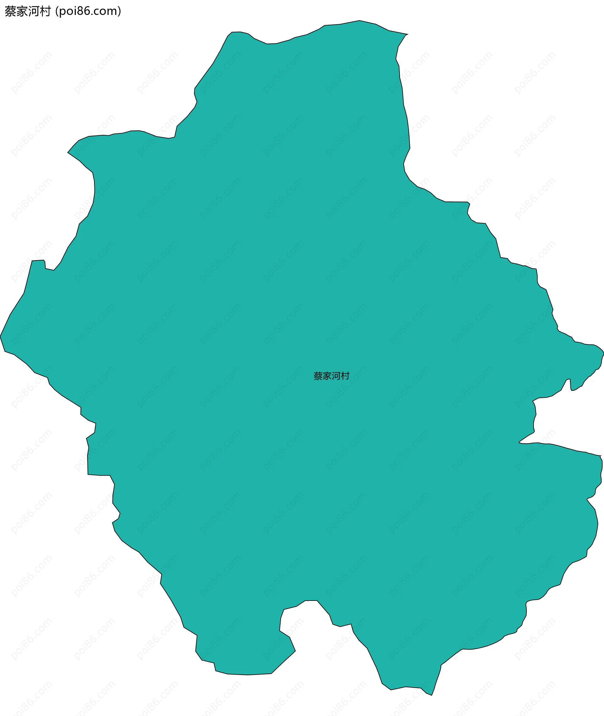 蔡家河村边界地图