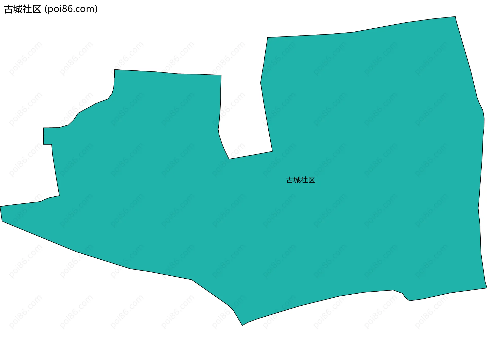古城社区边界地图