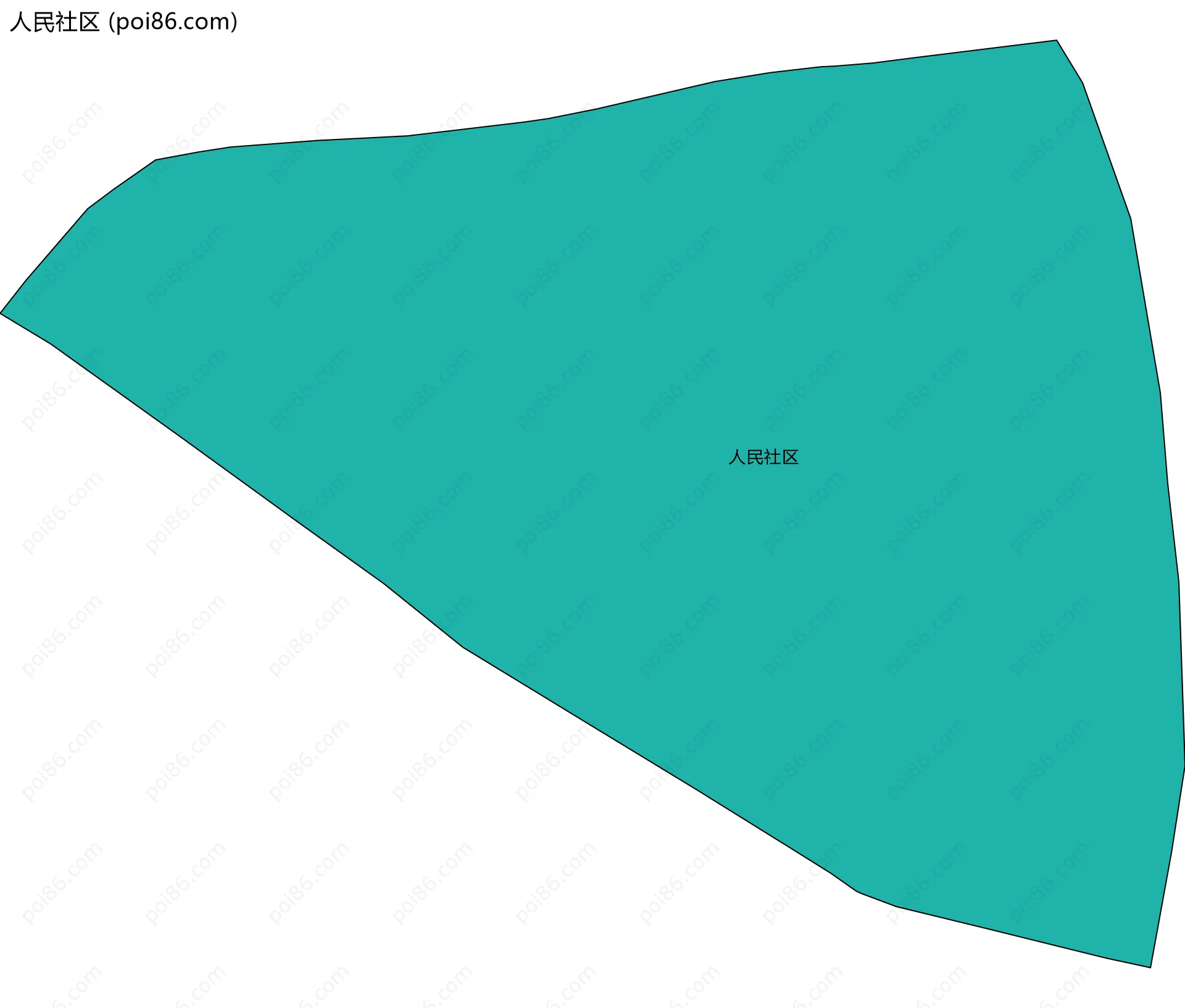人民社区边界地图
