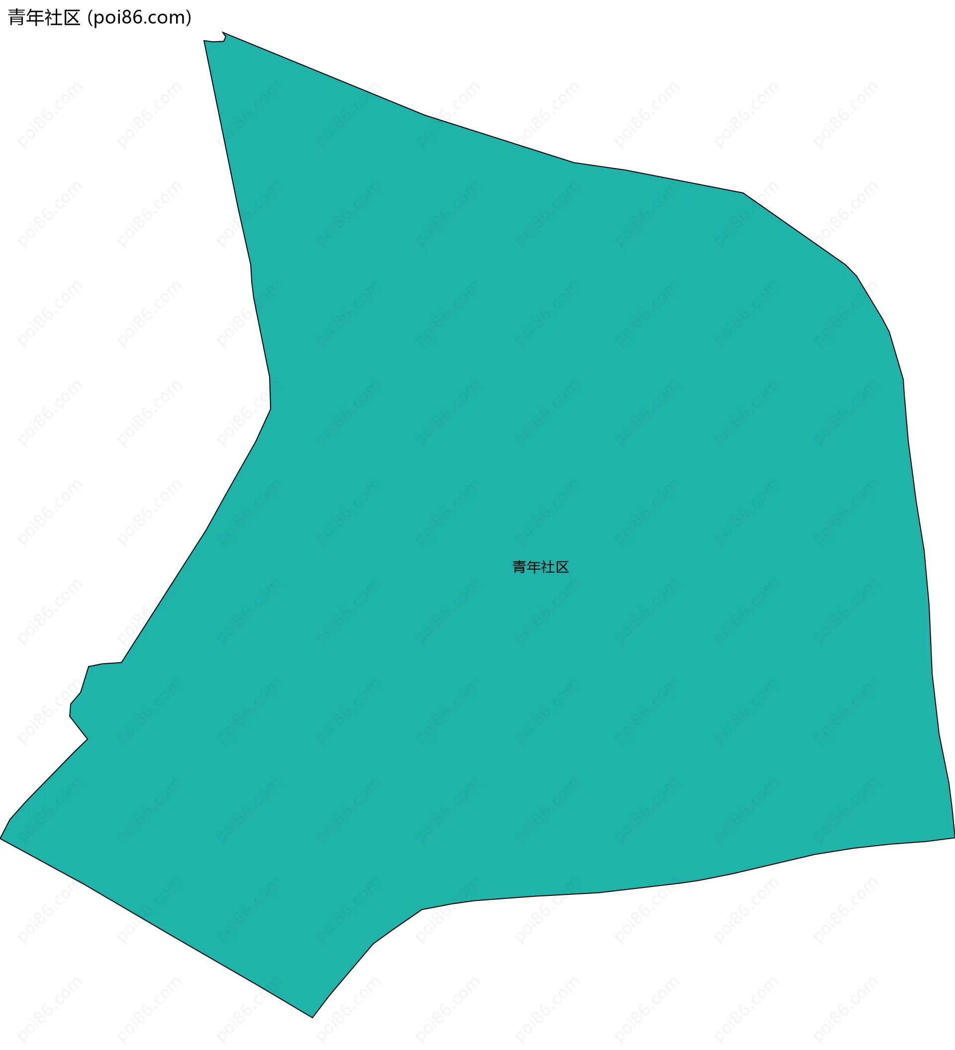 青年社区边界地图