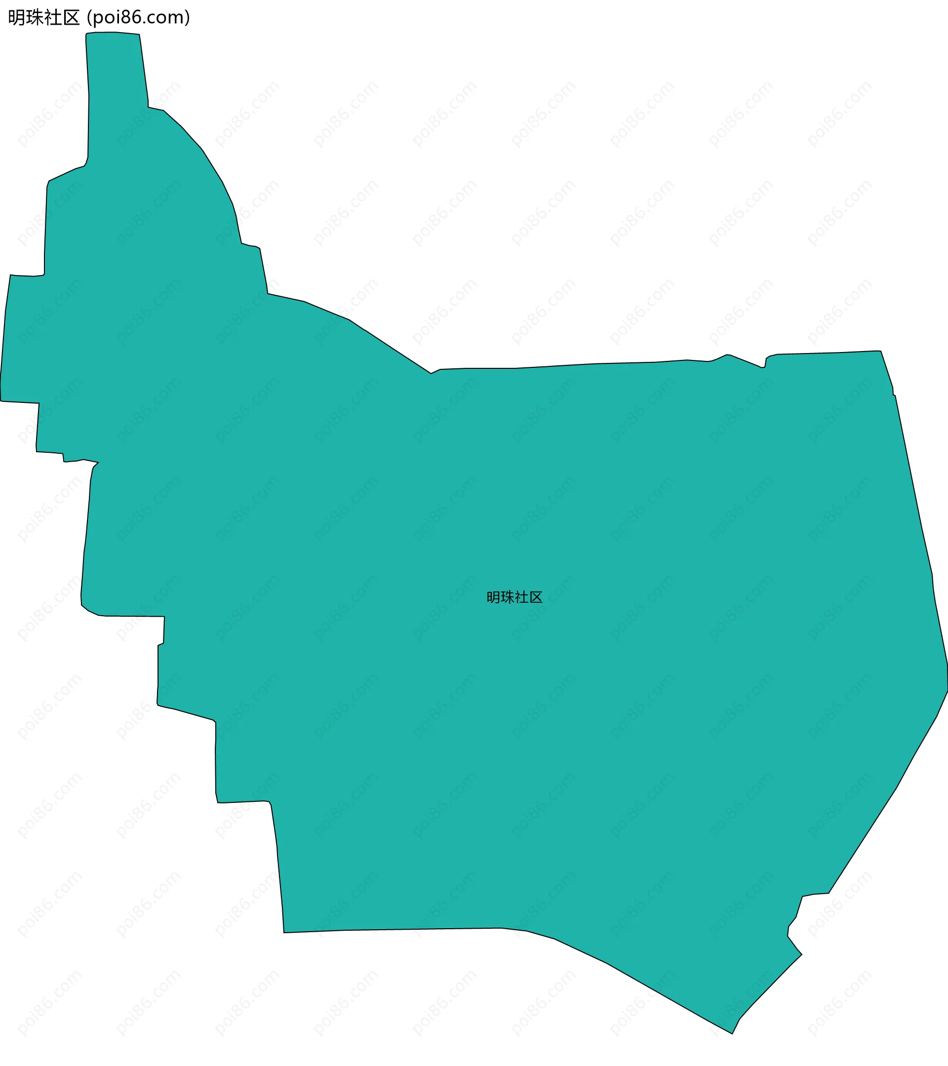 明珠社区边界地图