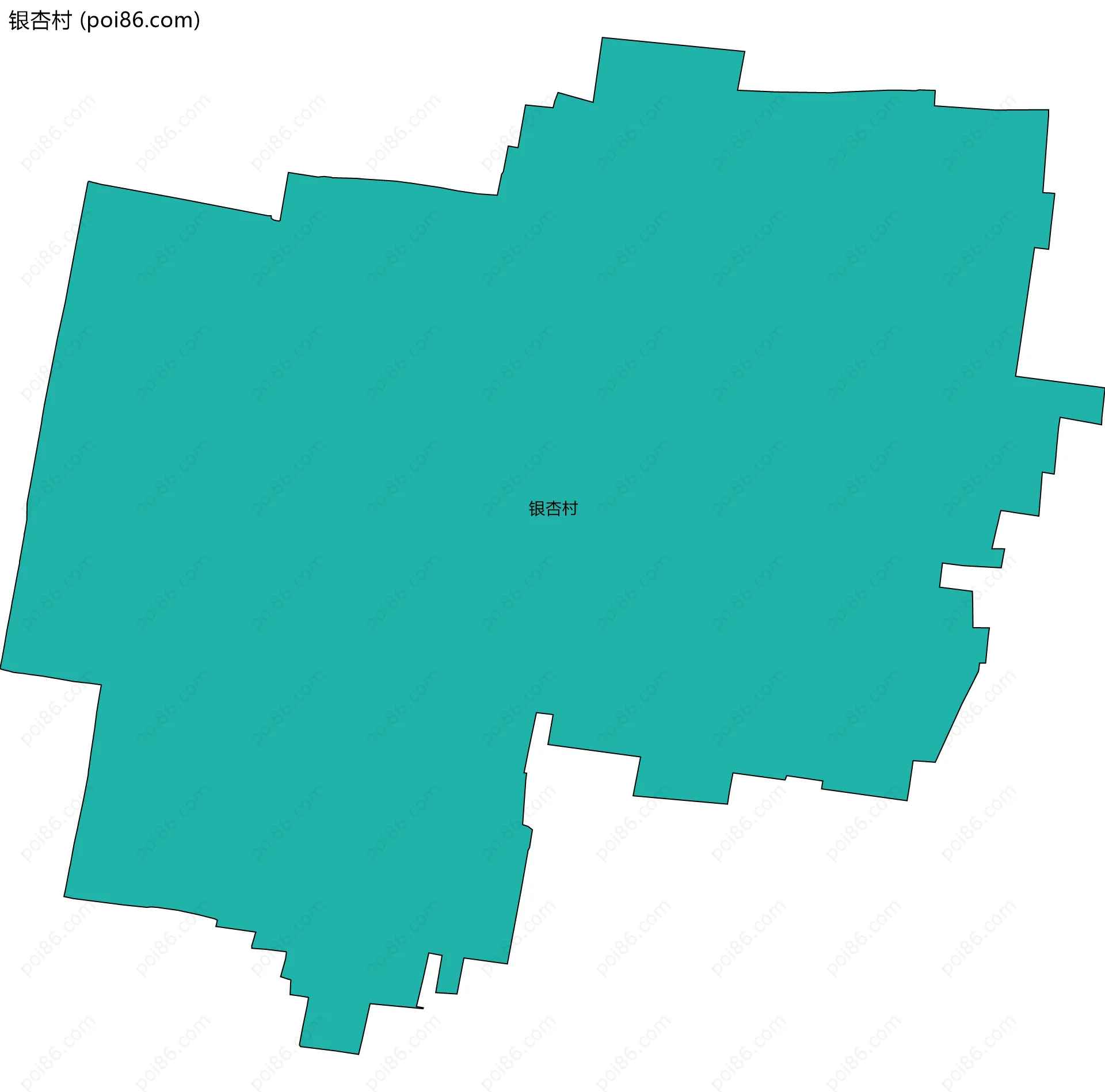 银杏村边界地图