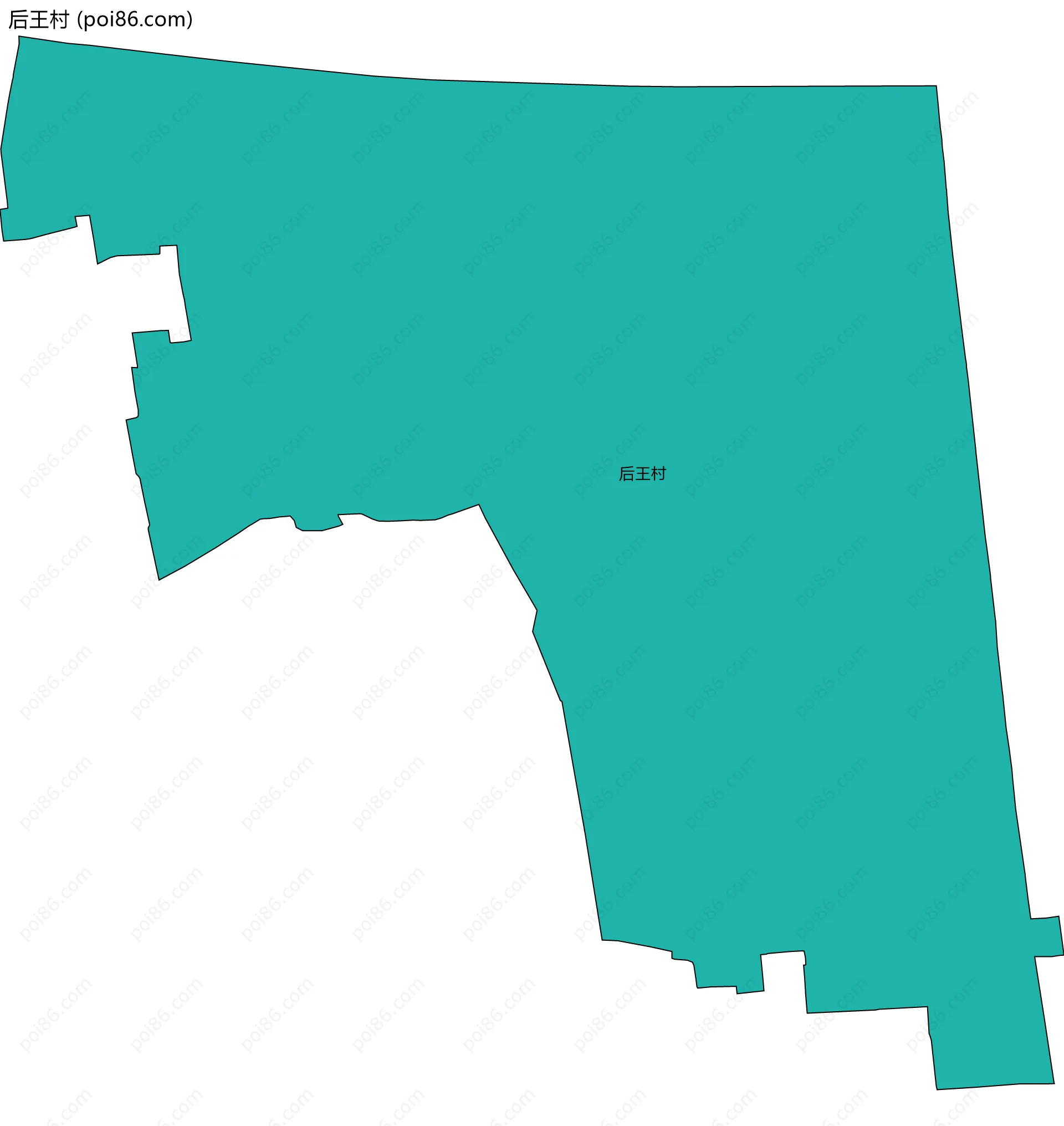 后王村边界地图