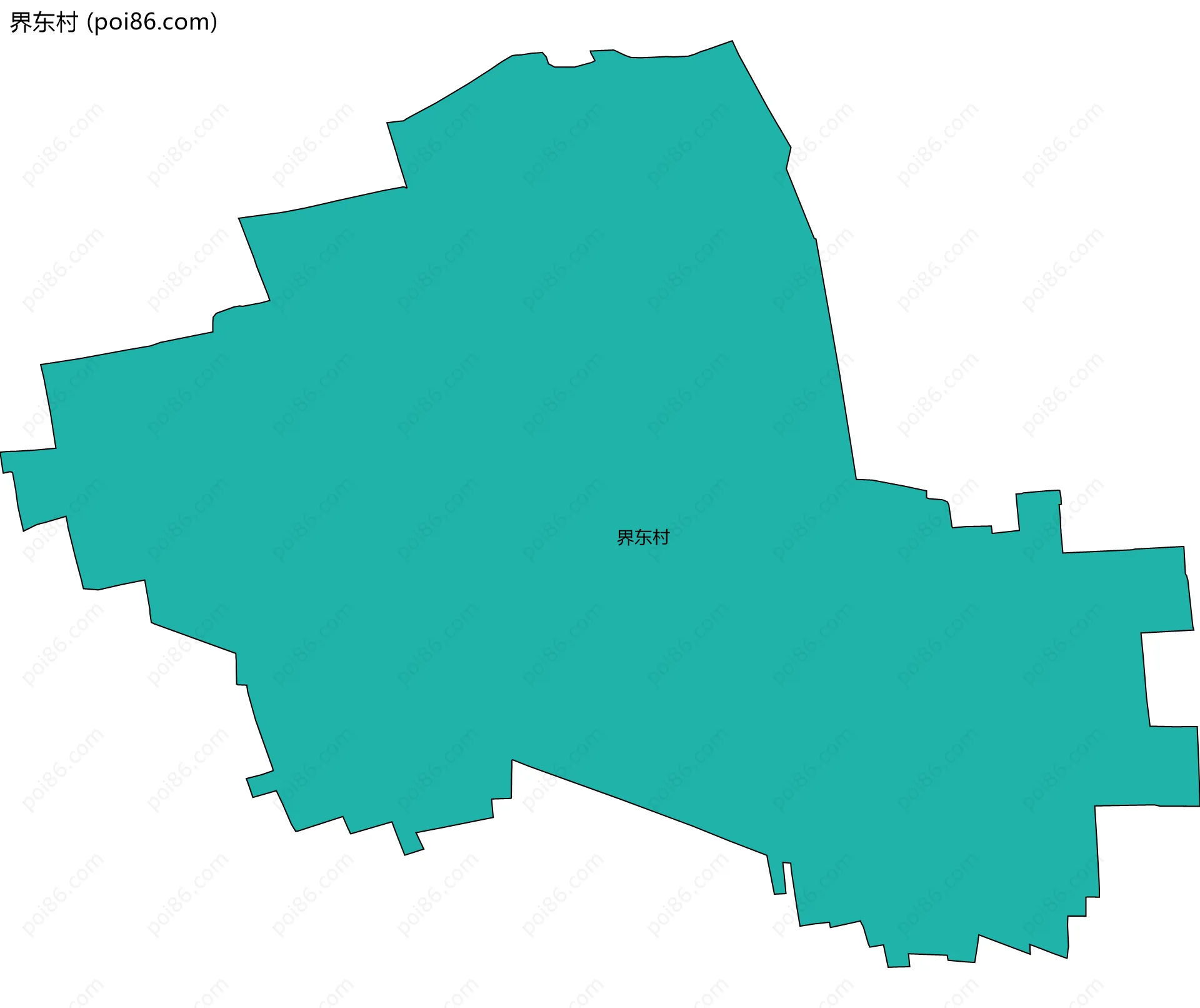 界东村边界地图