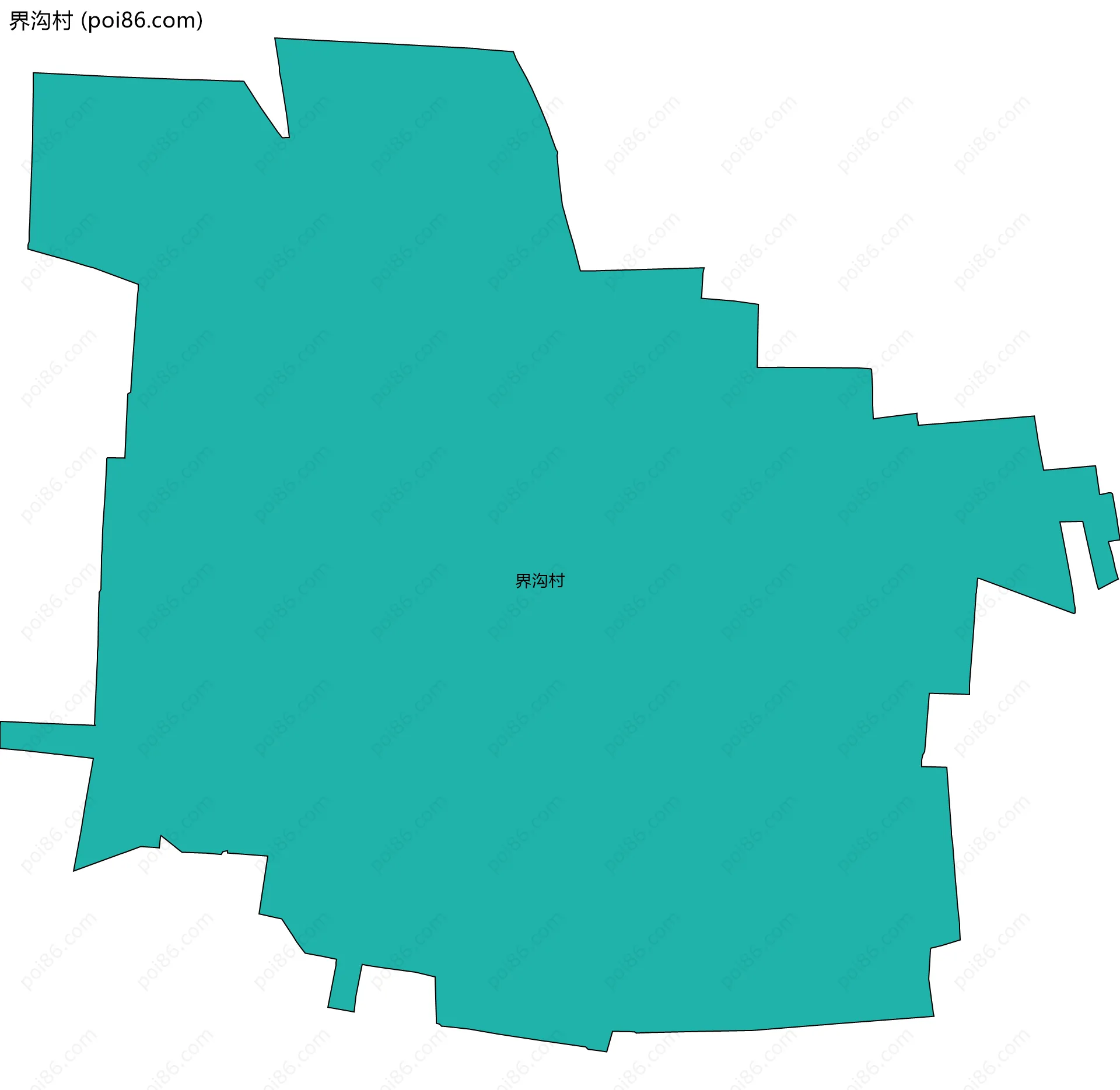 界沟村边界地图