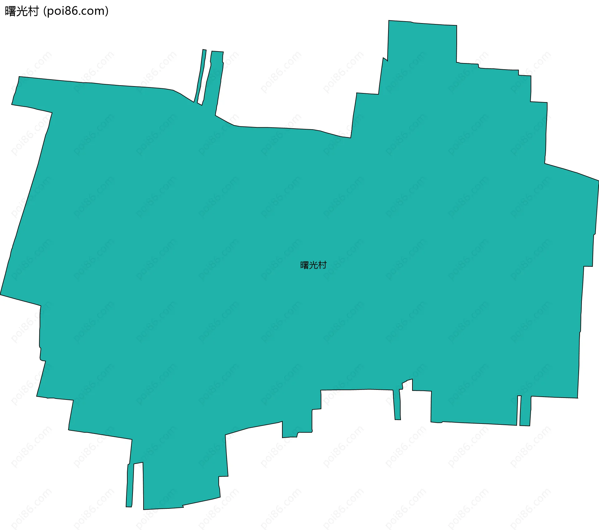 曙光村边界地图