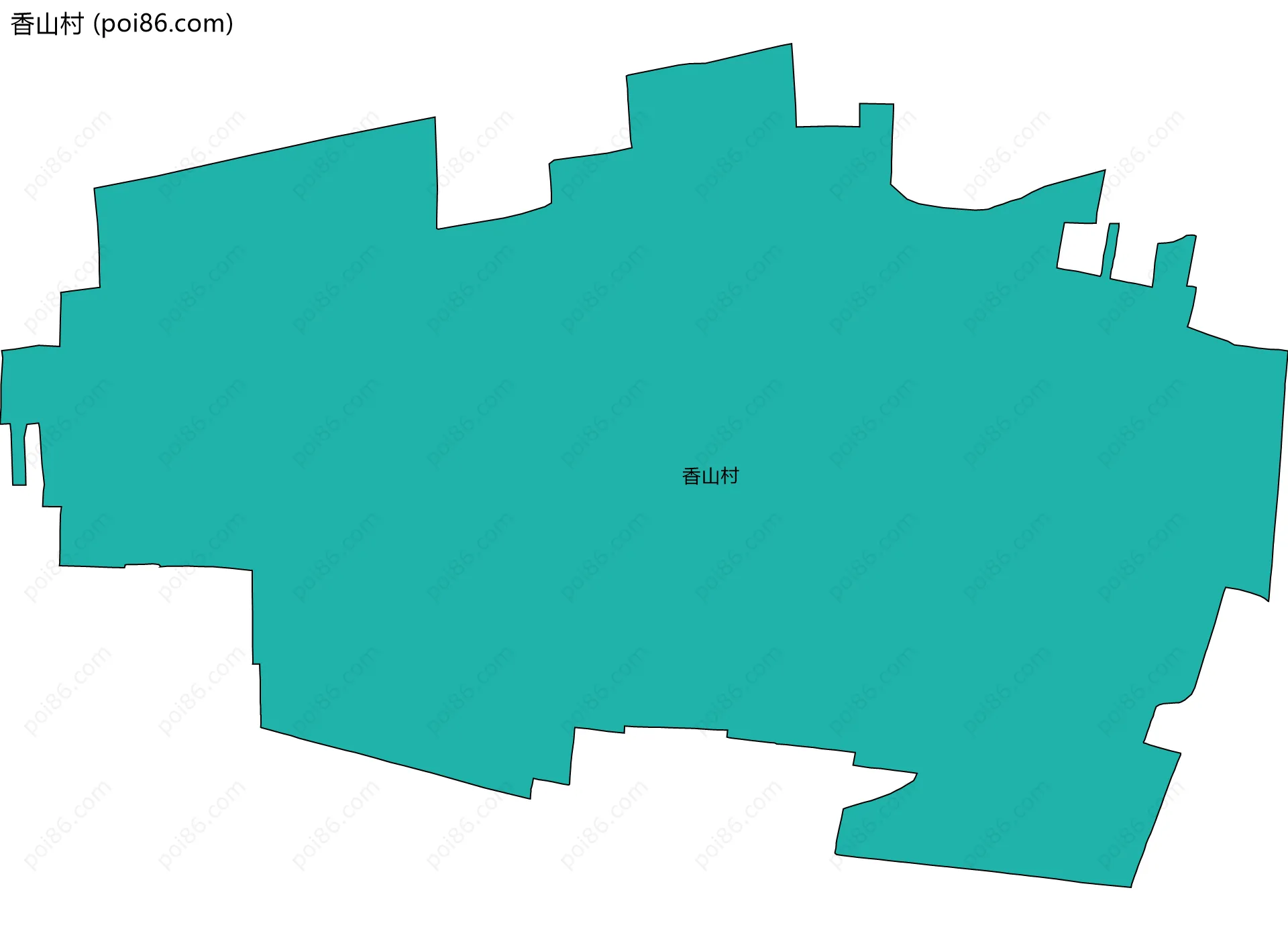 香山村边界地图