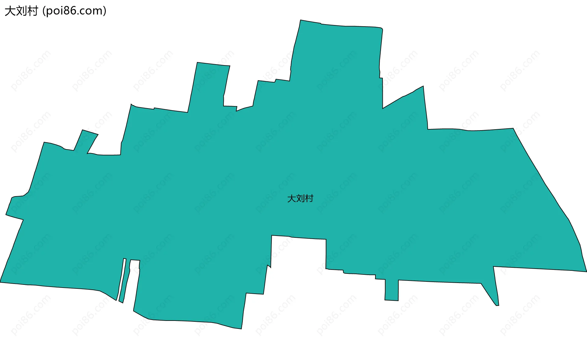 大刘村边界地图