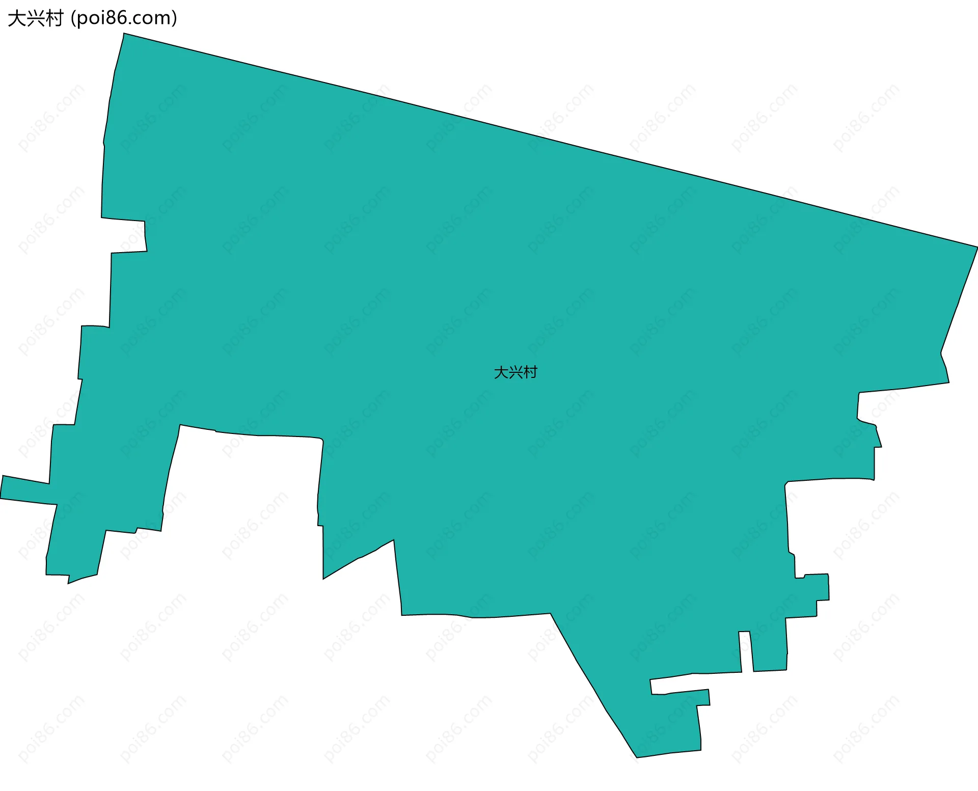 大兴村边界地图