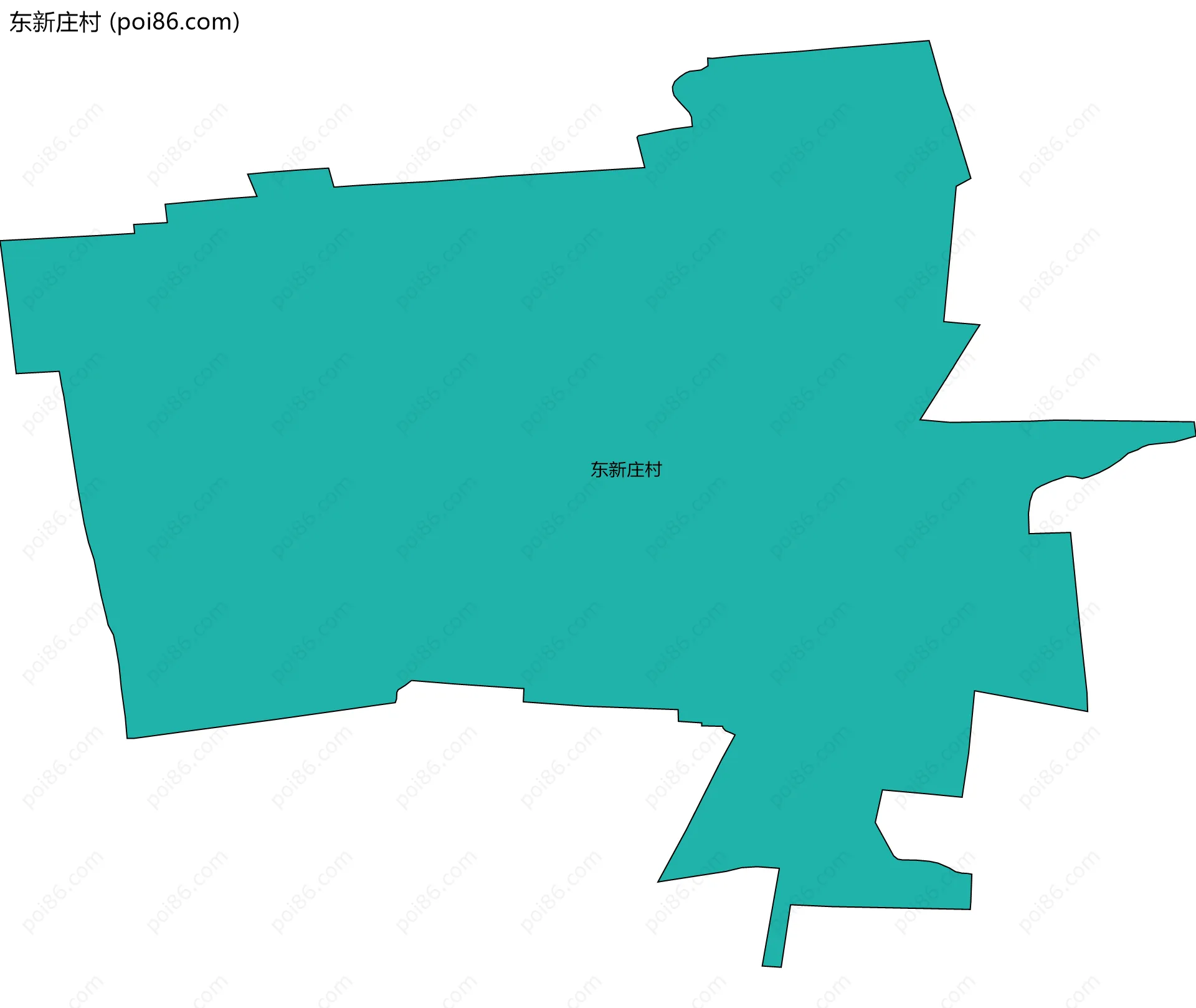 东新庄村边界地图