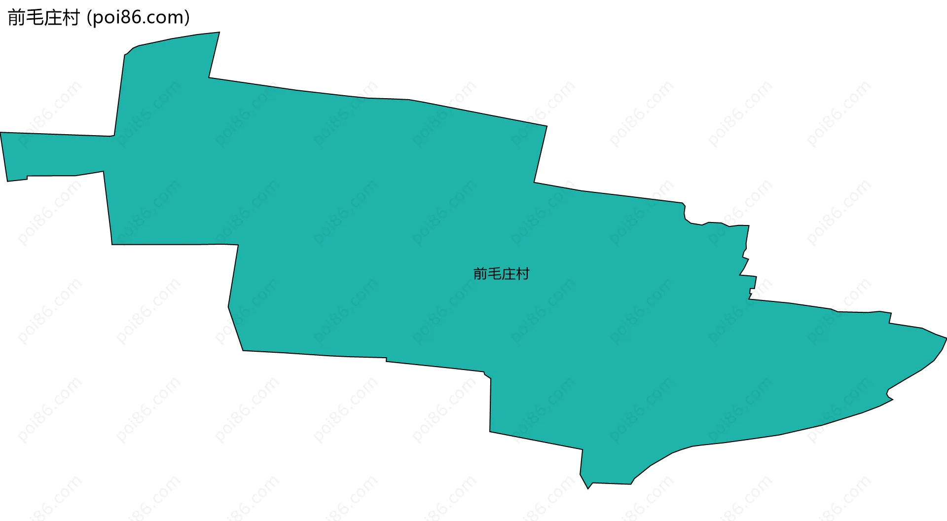 前毛庄村边界地图