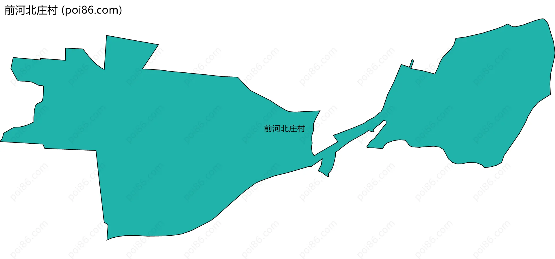 前河北庄村边界地图
