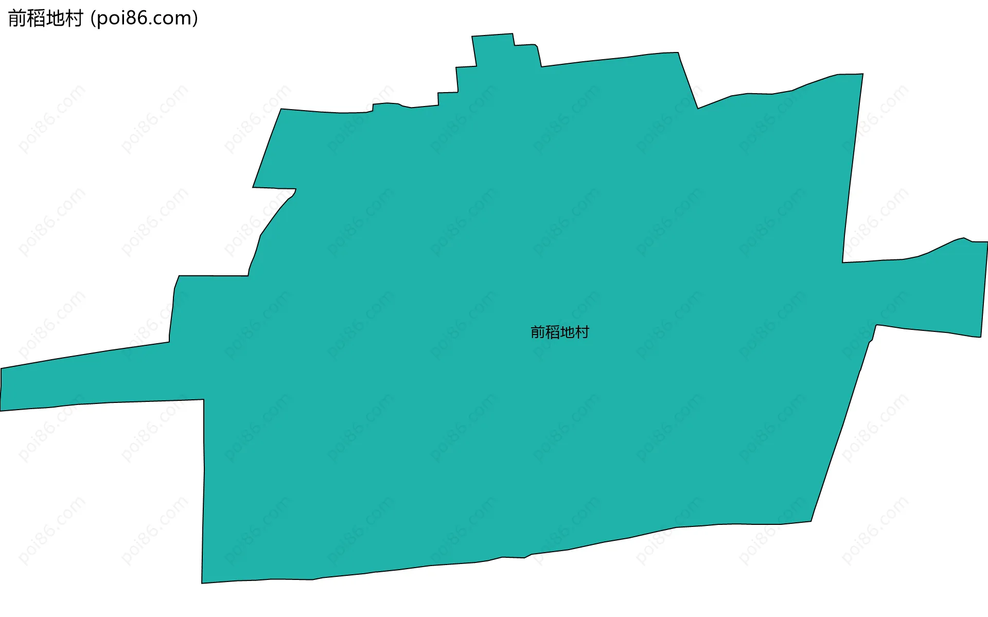 前稻地村边界地图