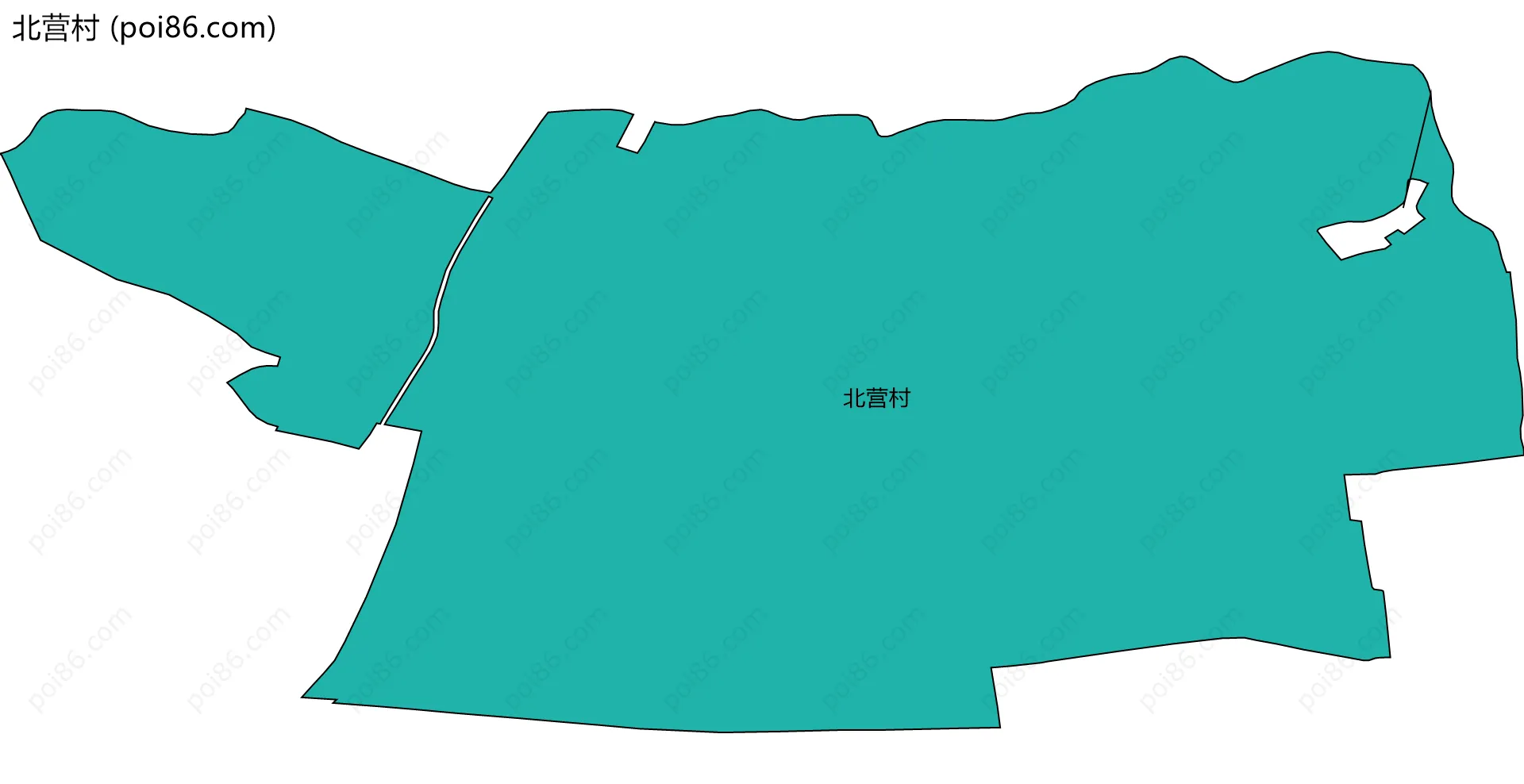 北营村边界地图