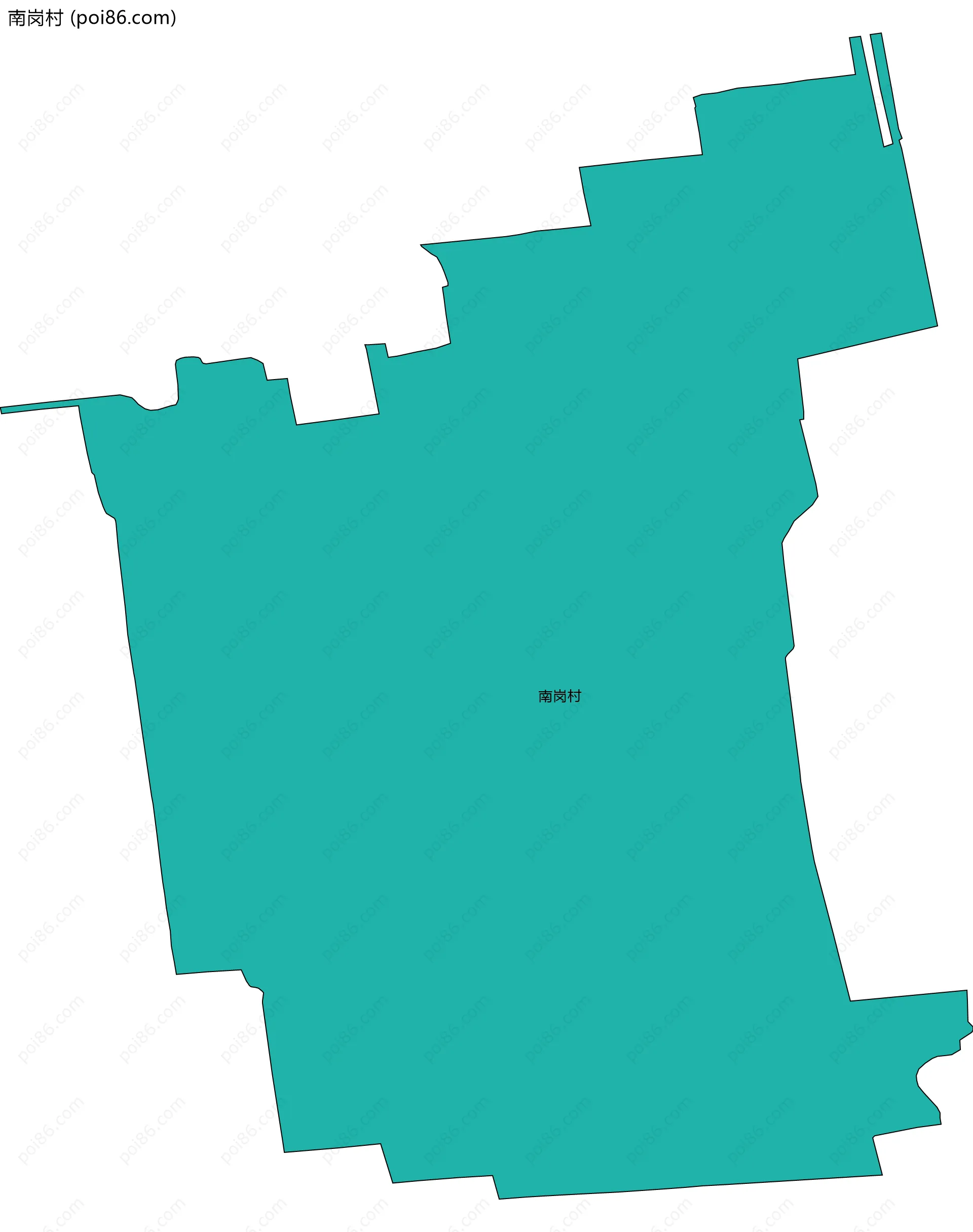 南岗村边界地图