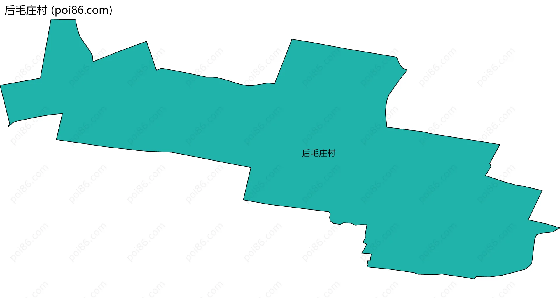 后毛庄村边界地图