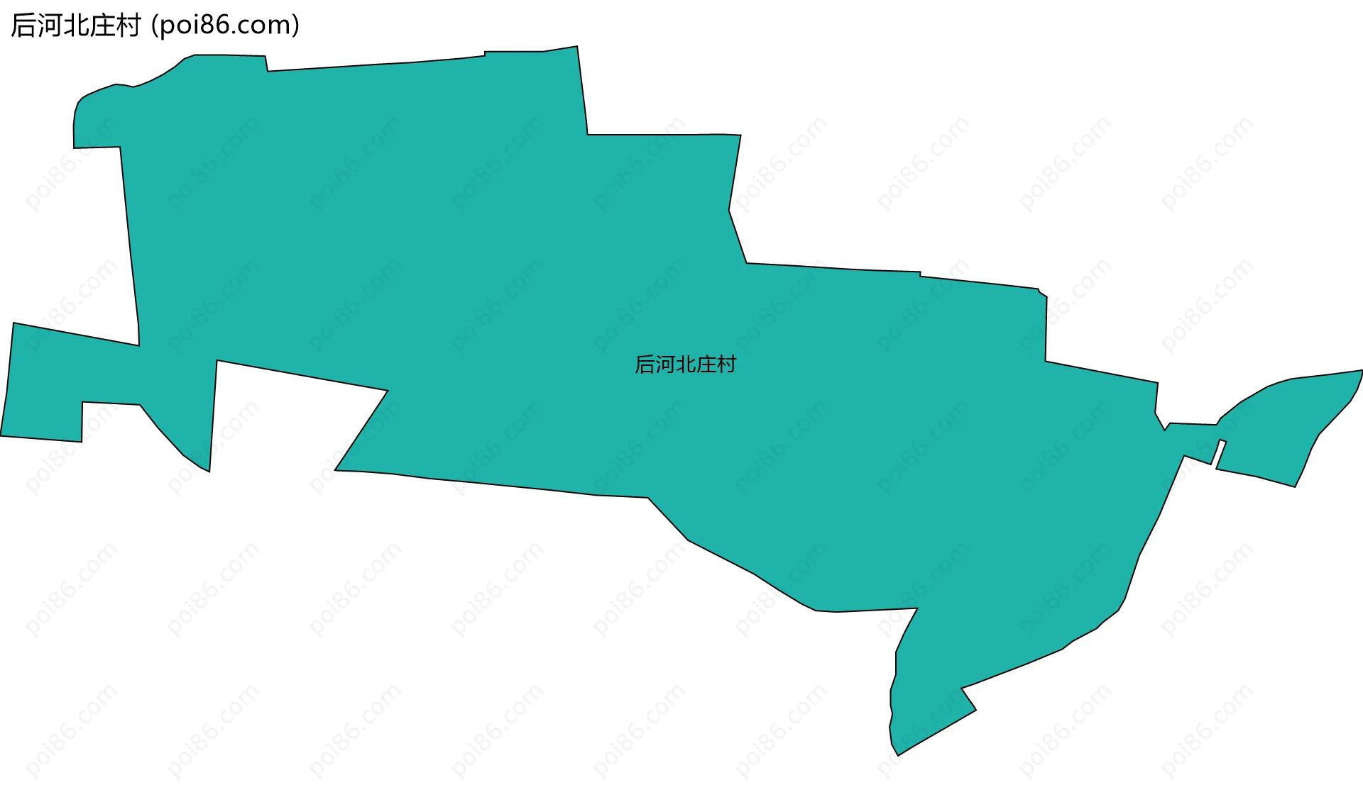 后河北庄村边界地图