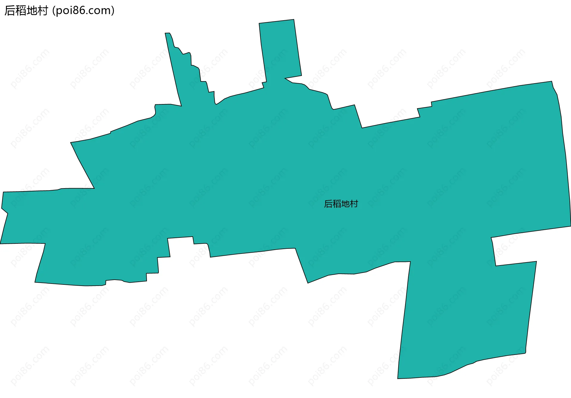 后稻地村边界地图