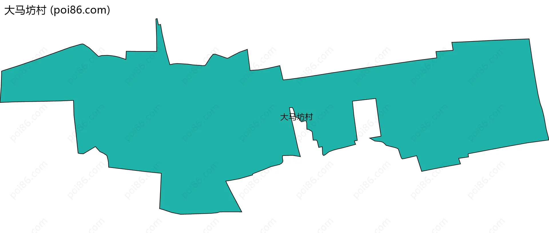 大马坊村边界地图