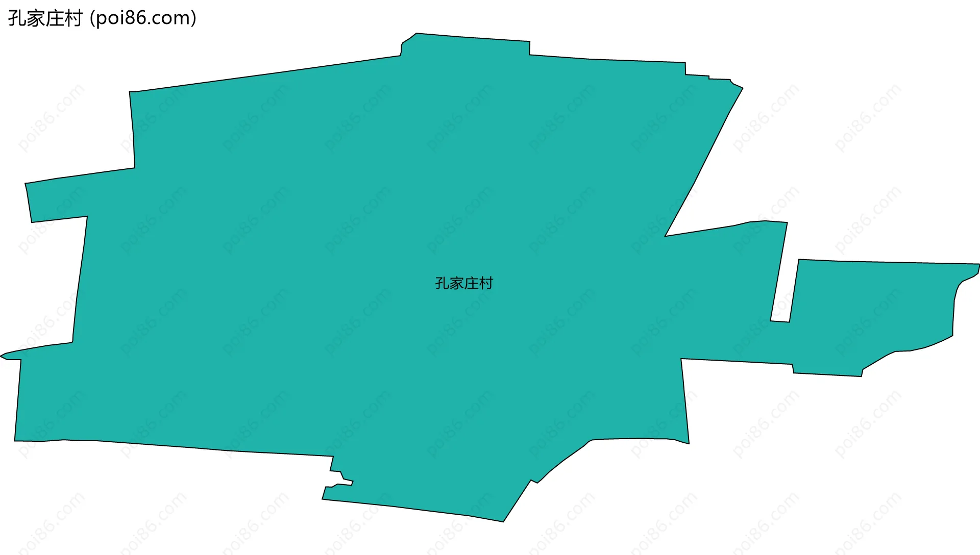 孔家庄村边界地图
