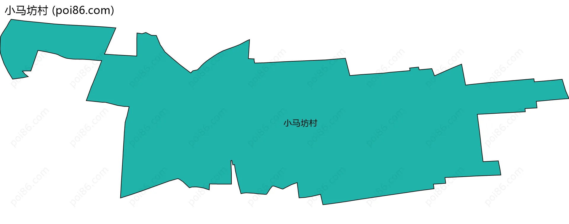 小马坊村边界地图