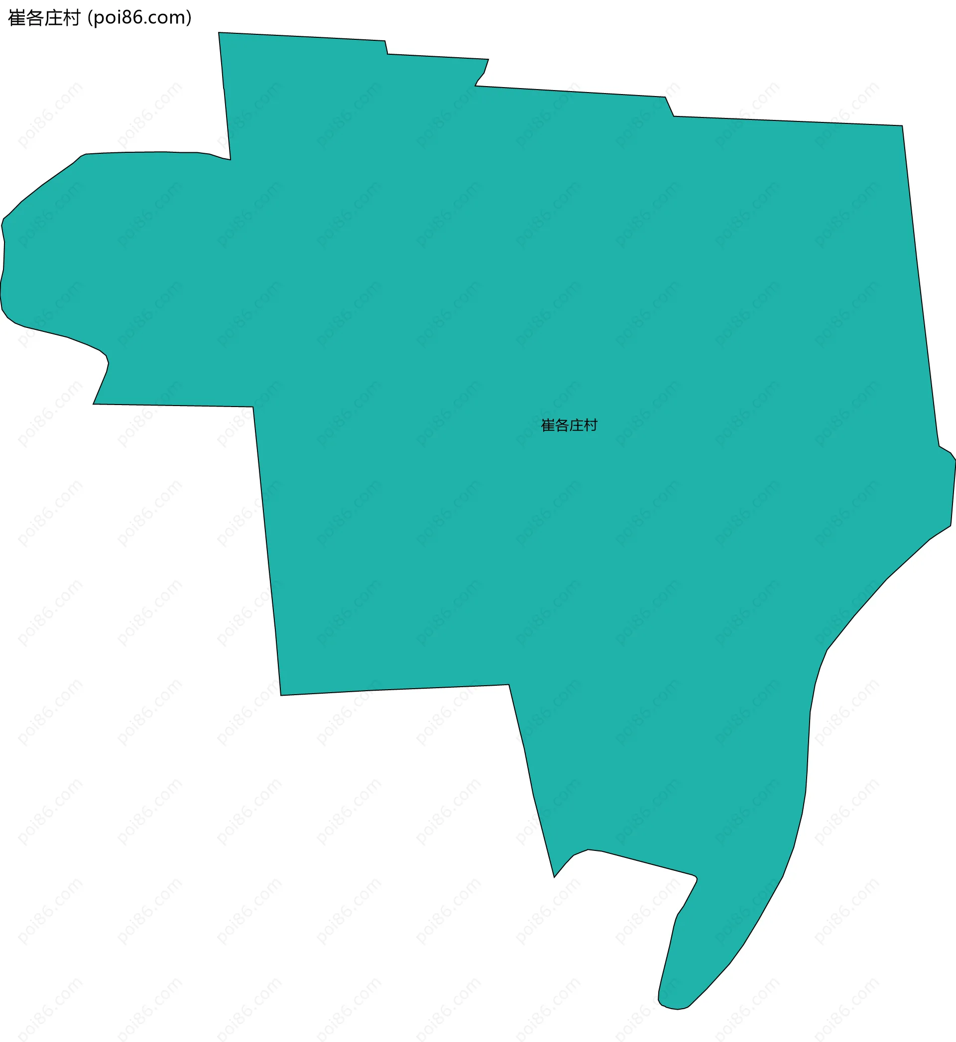 崔各庄村边界地图