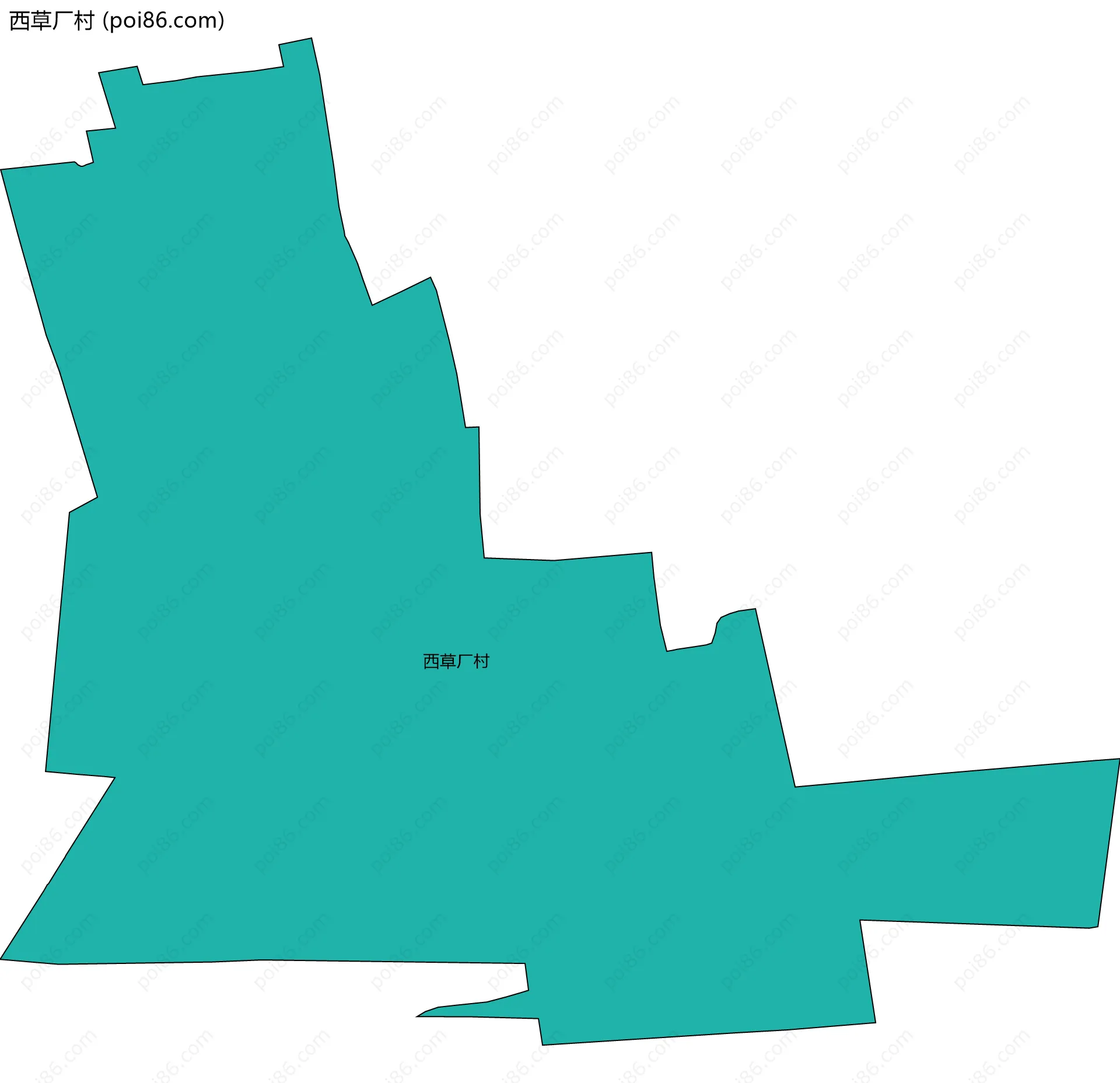 西草厂村边界地图