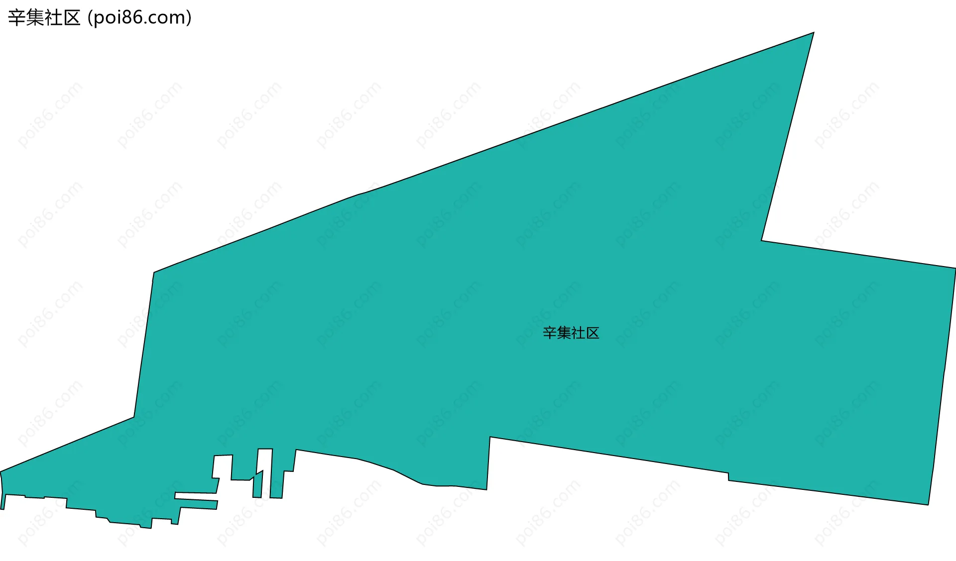 辛集社区边界地图