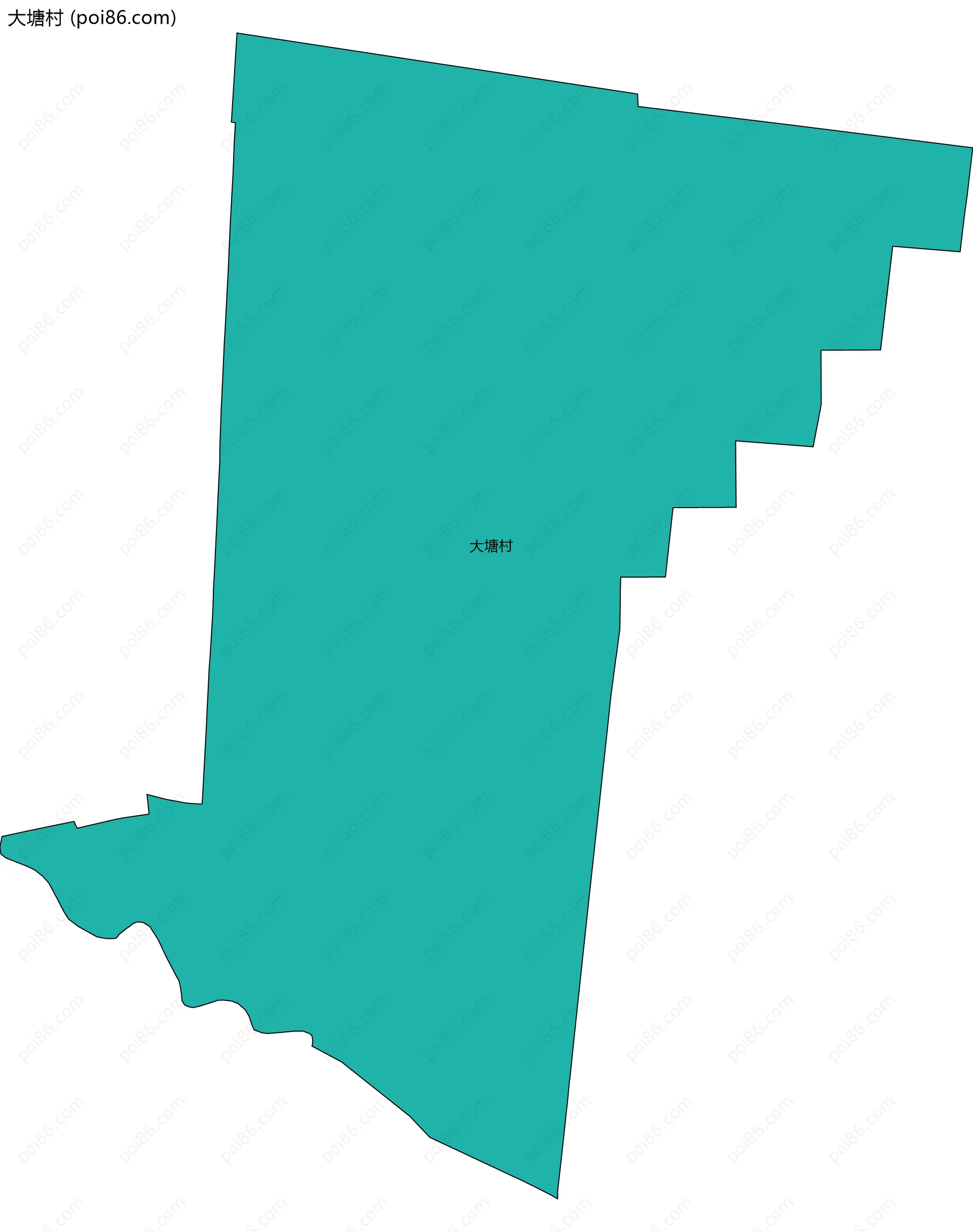 大塘村边界地图