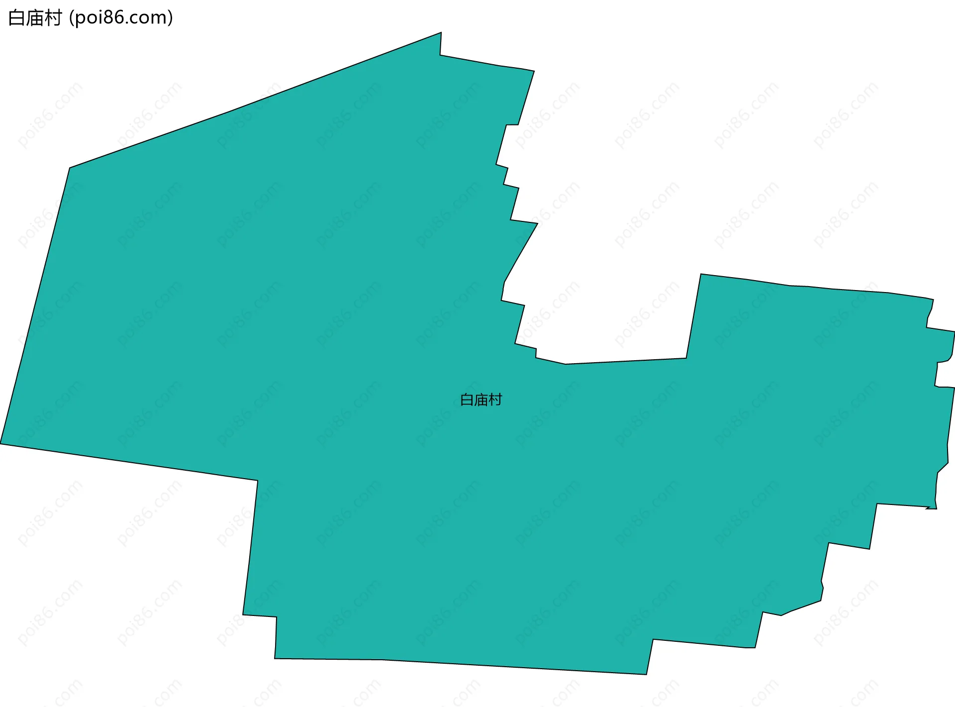 白庙村边界地图