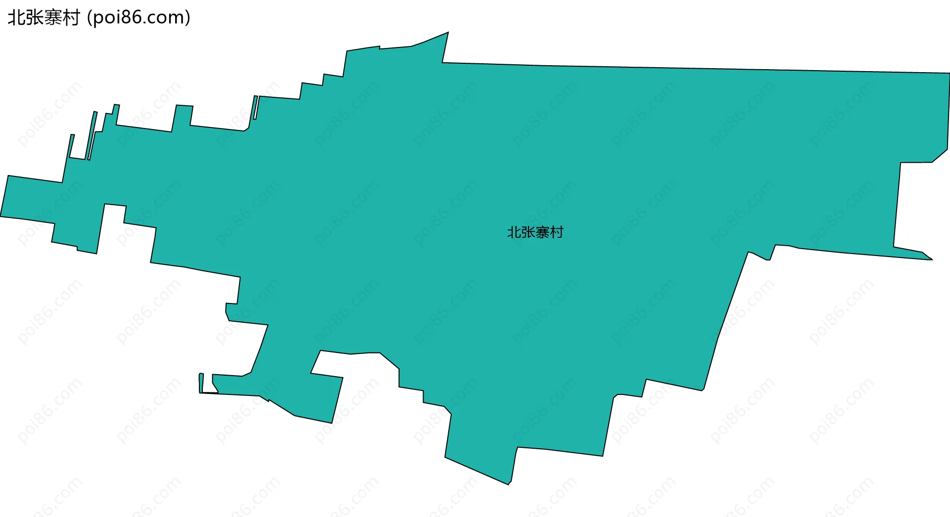 北张寨村边界地图