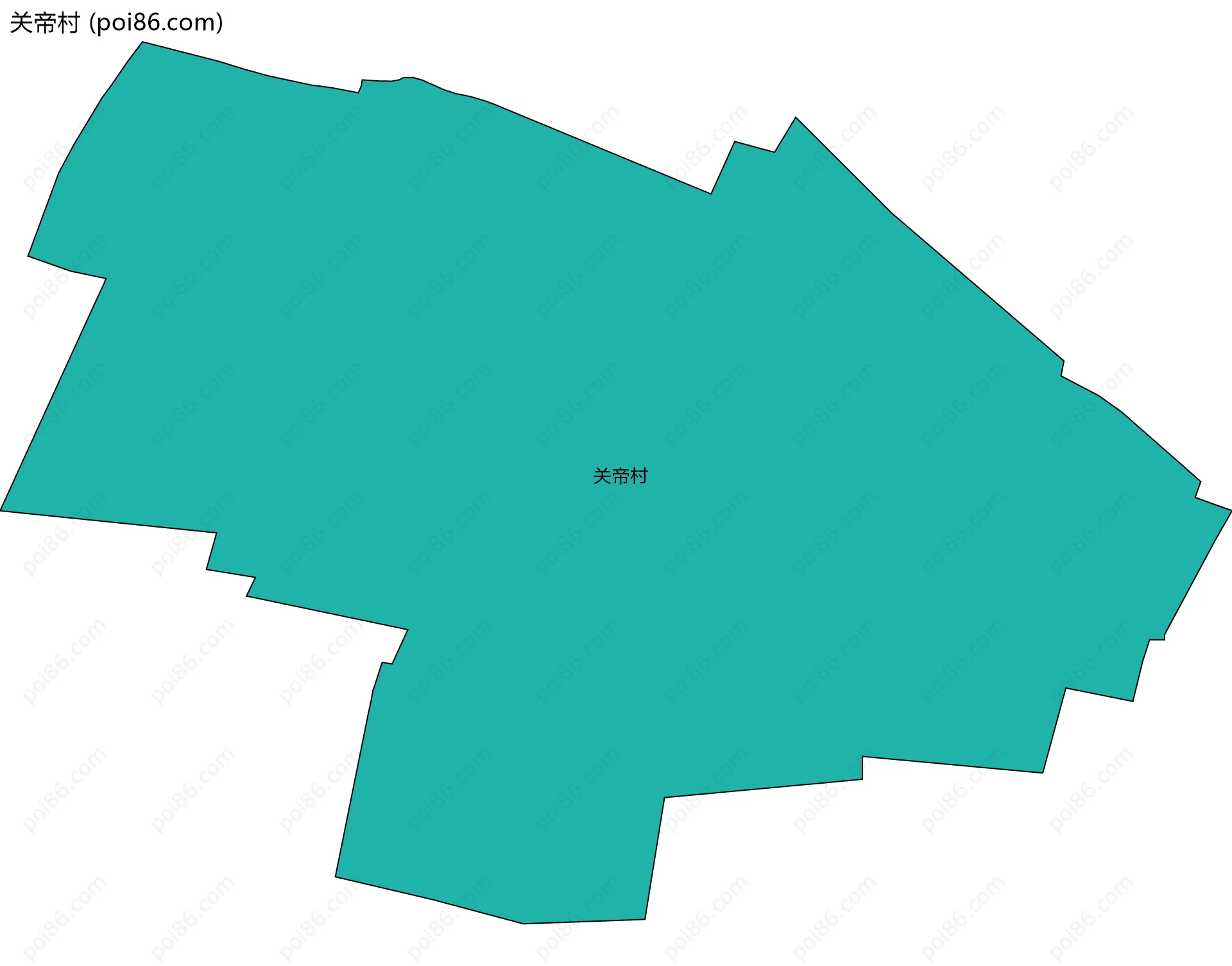 关帝村边界地图