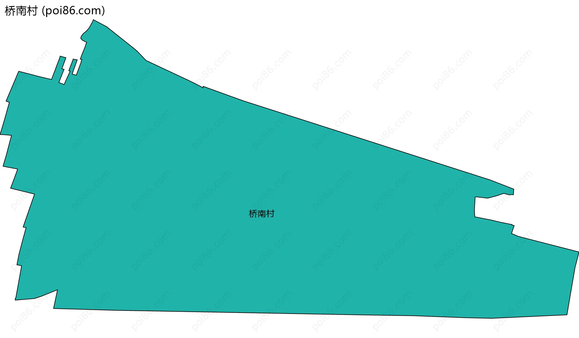 桥南村边界地图