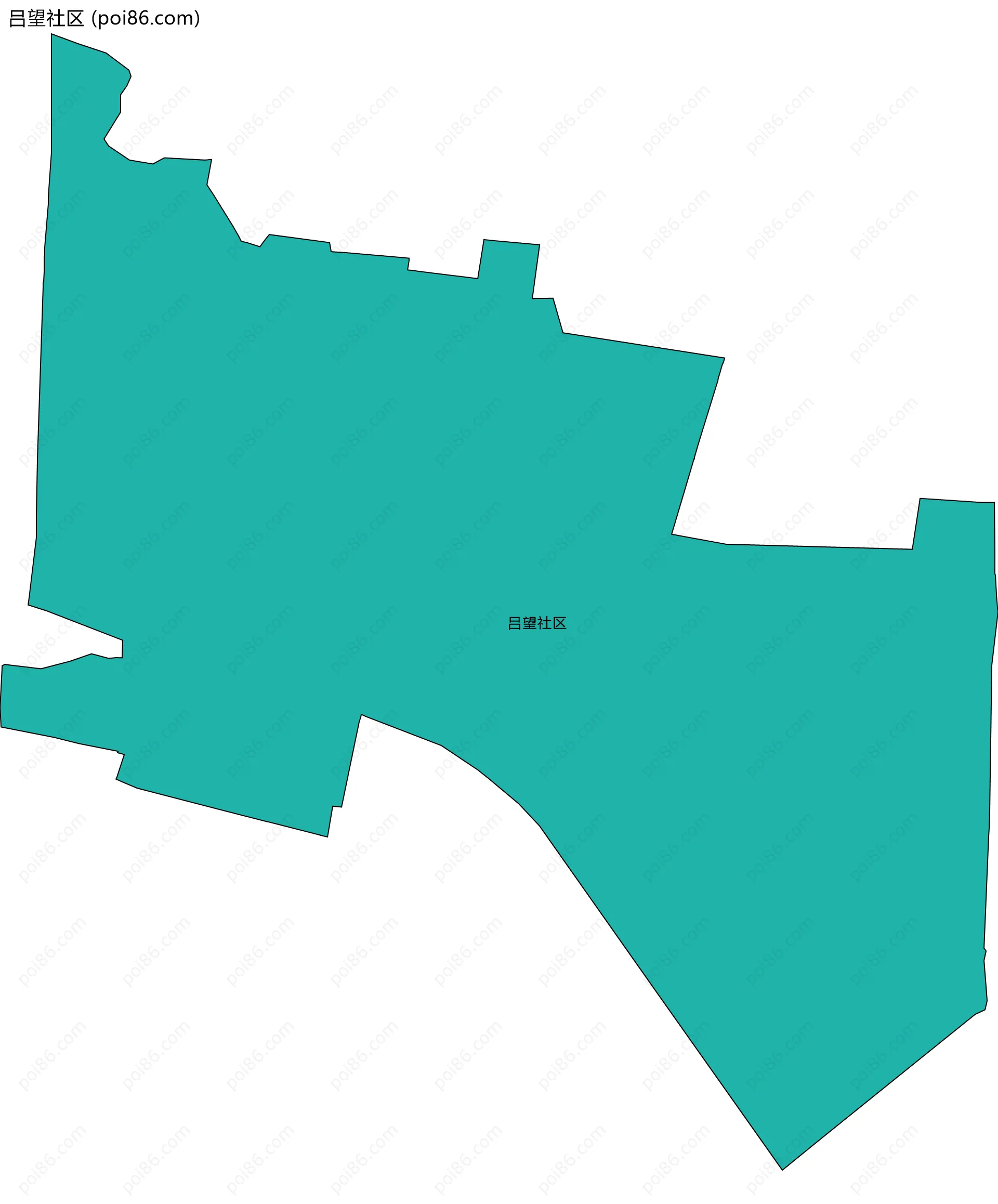 吕望社区边界地图
