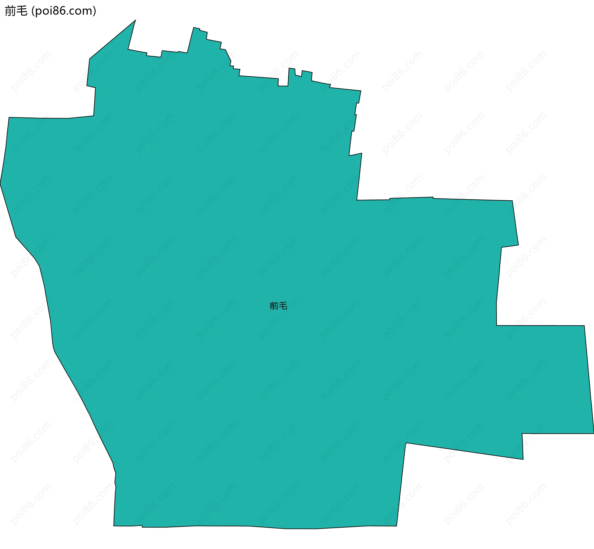 前毛边界地图
