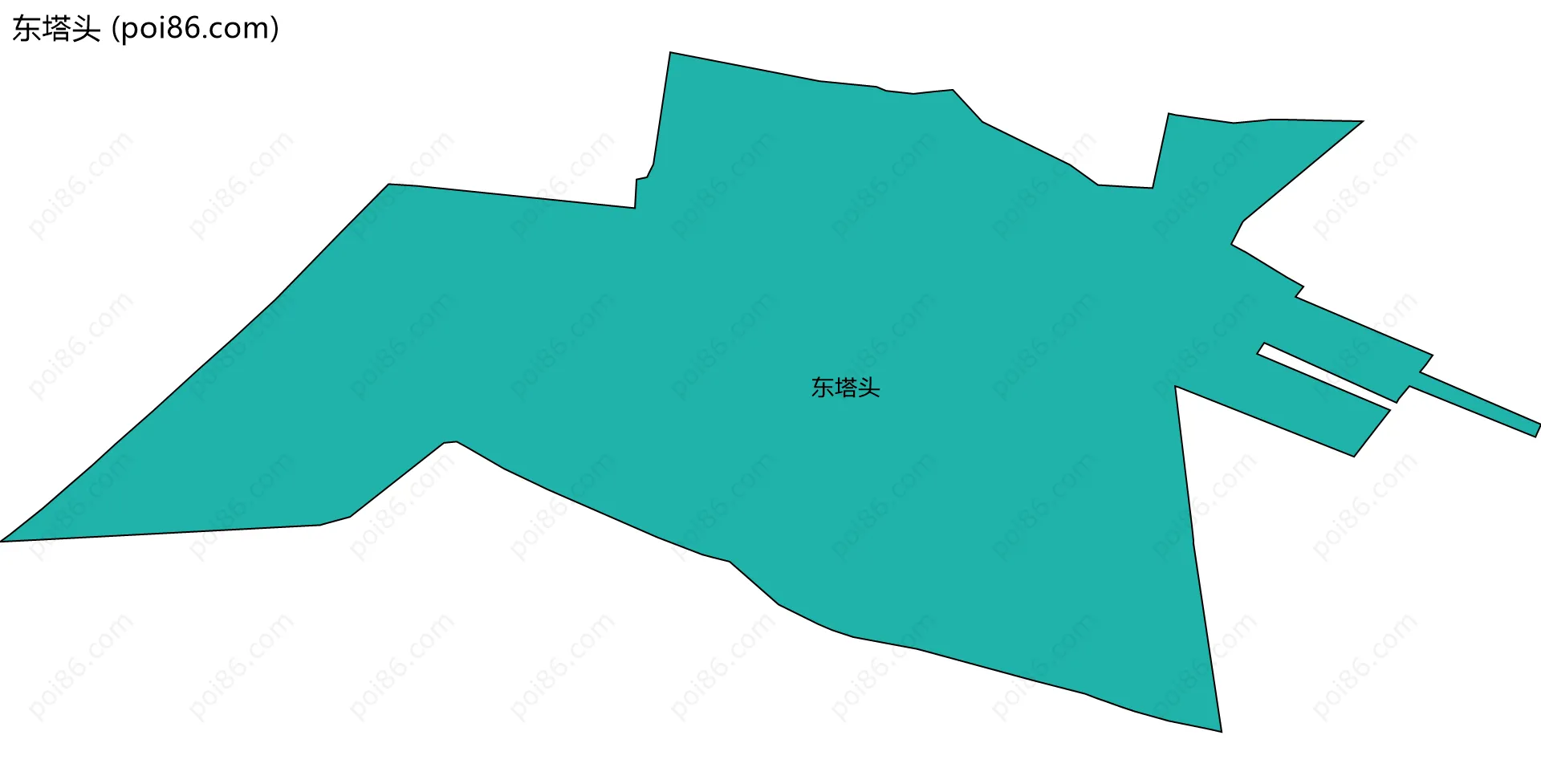 东塔头边界地图